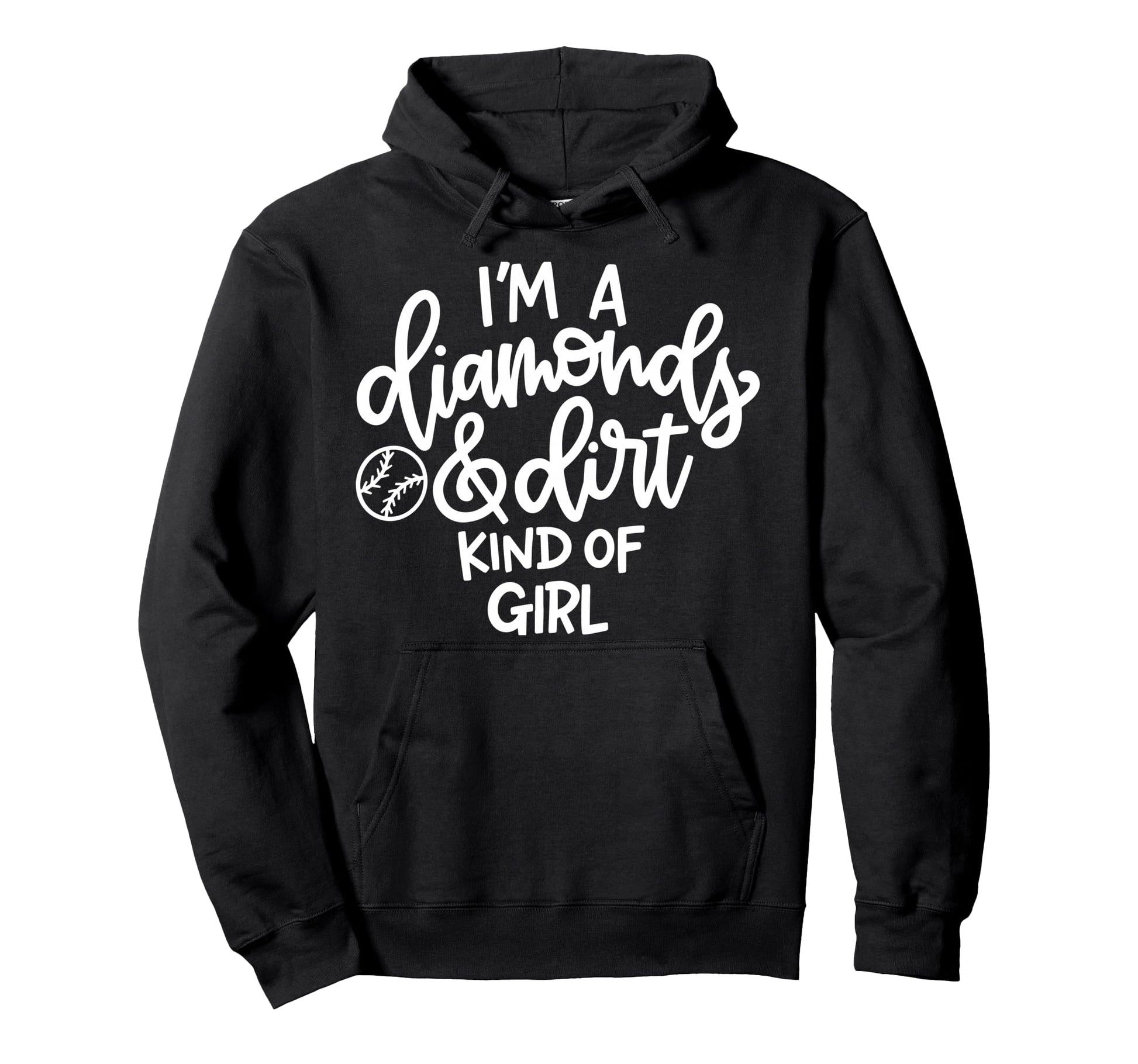 Baseball Diamond Dirt And Diamonds Hoodie - Fun Novelty Design for Adults - T-Shirt, Sweatshirt, Hoodie