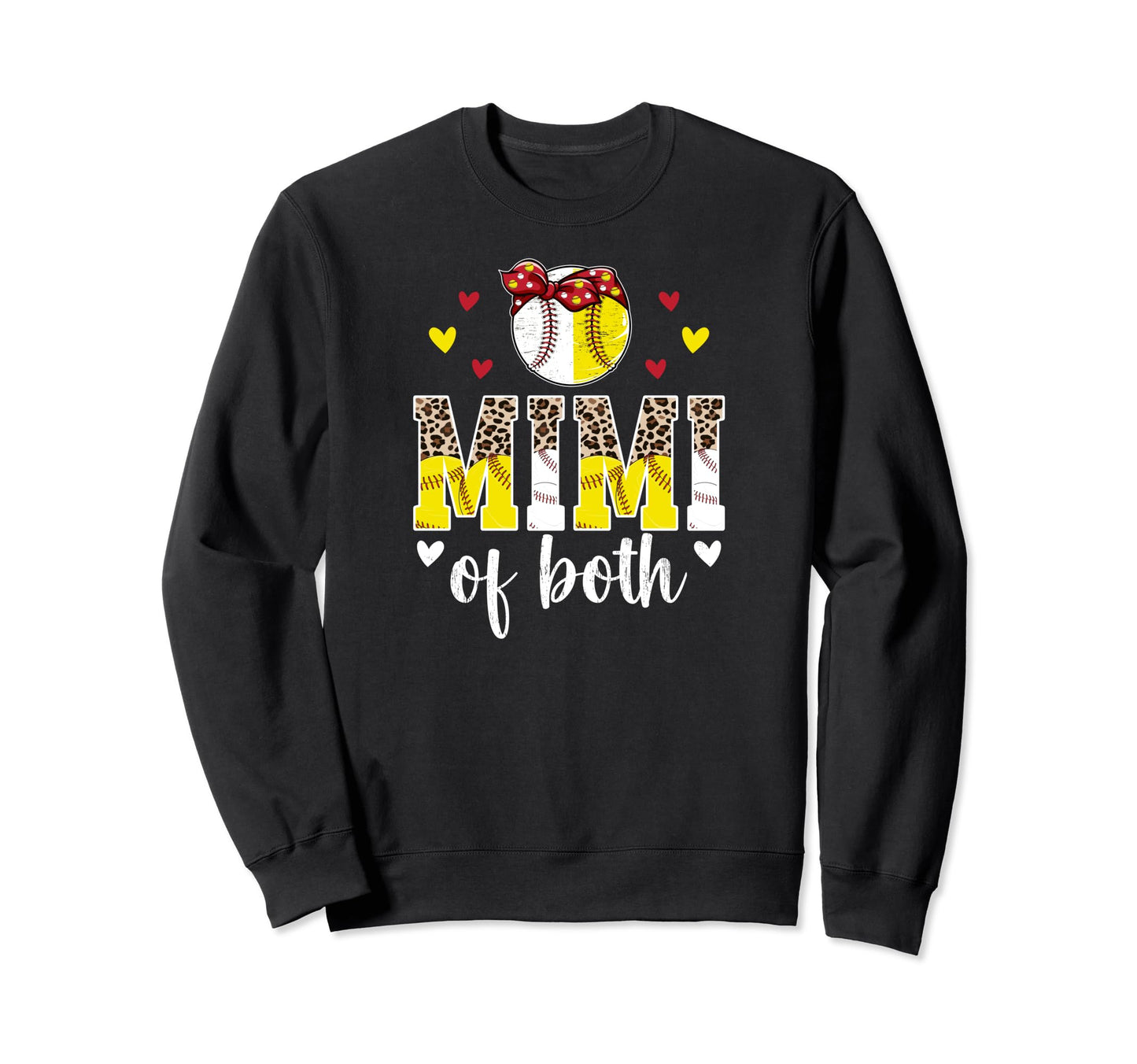 Mimi Both Leopard Baseball Softball Sweatshirt - Trendy Graphic for Adults - T-Shirt, Sweatshirt, Hoodie