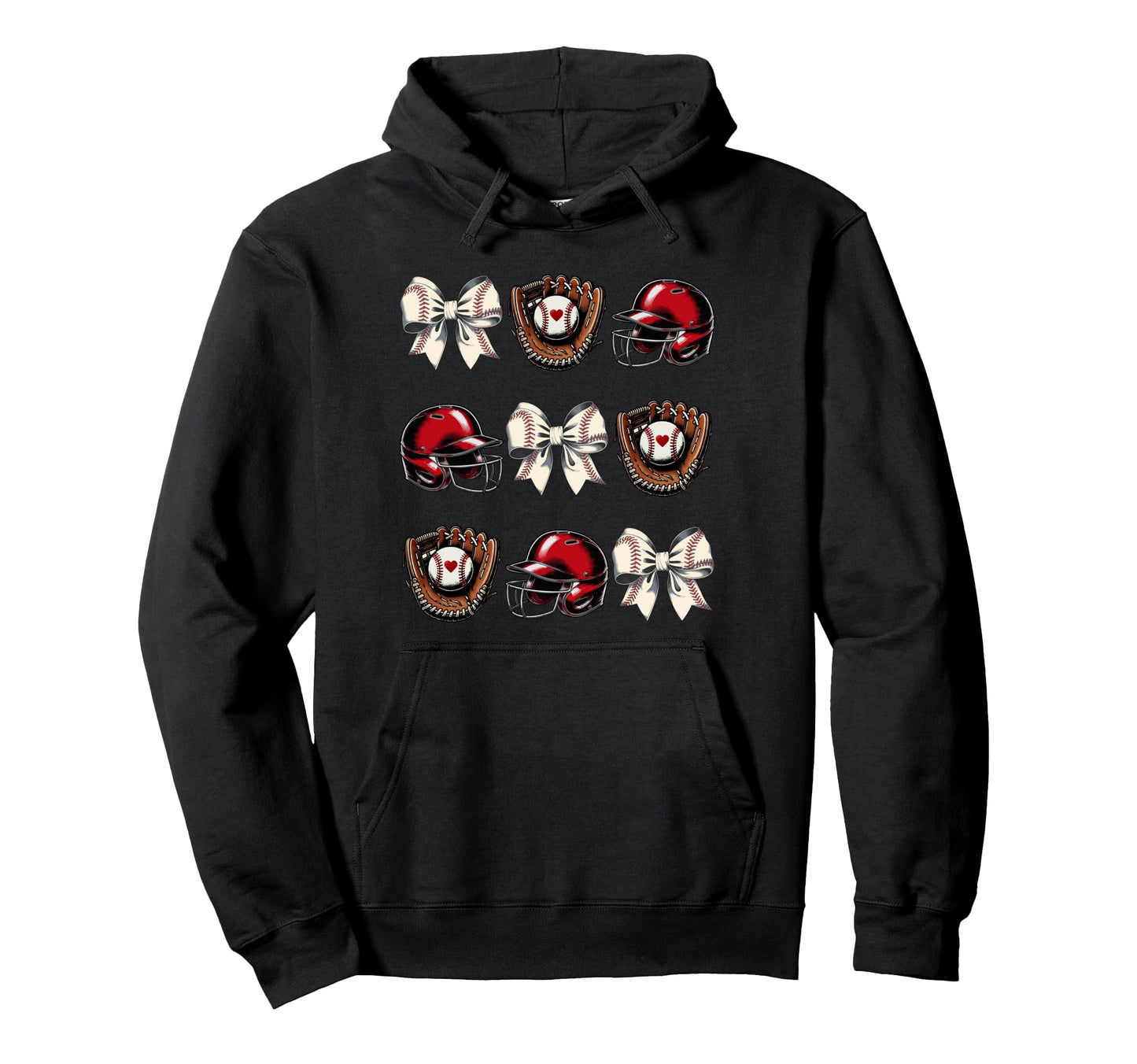 Baseball Mom Coquette Mothers Day Hoodie - Aesthetic Graphic for Adults - T-Shirt, Sweatshirt, Hoodie