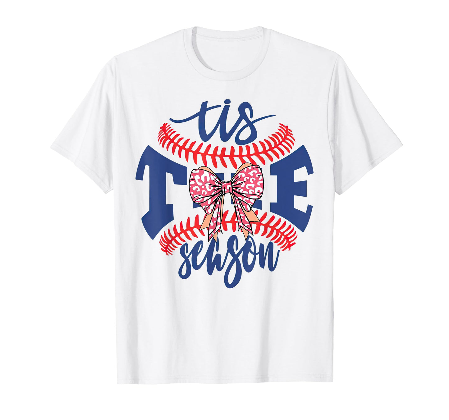 Tis Season Baseball Coquette Leopard T-Shirt - Graphic Print for Adults - T-Shirt, Sweatshirt, Hoodie