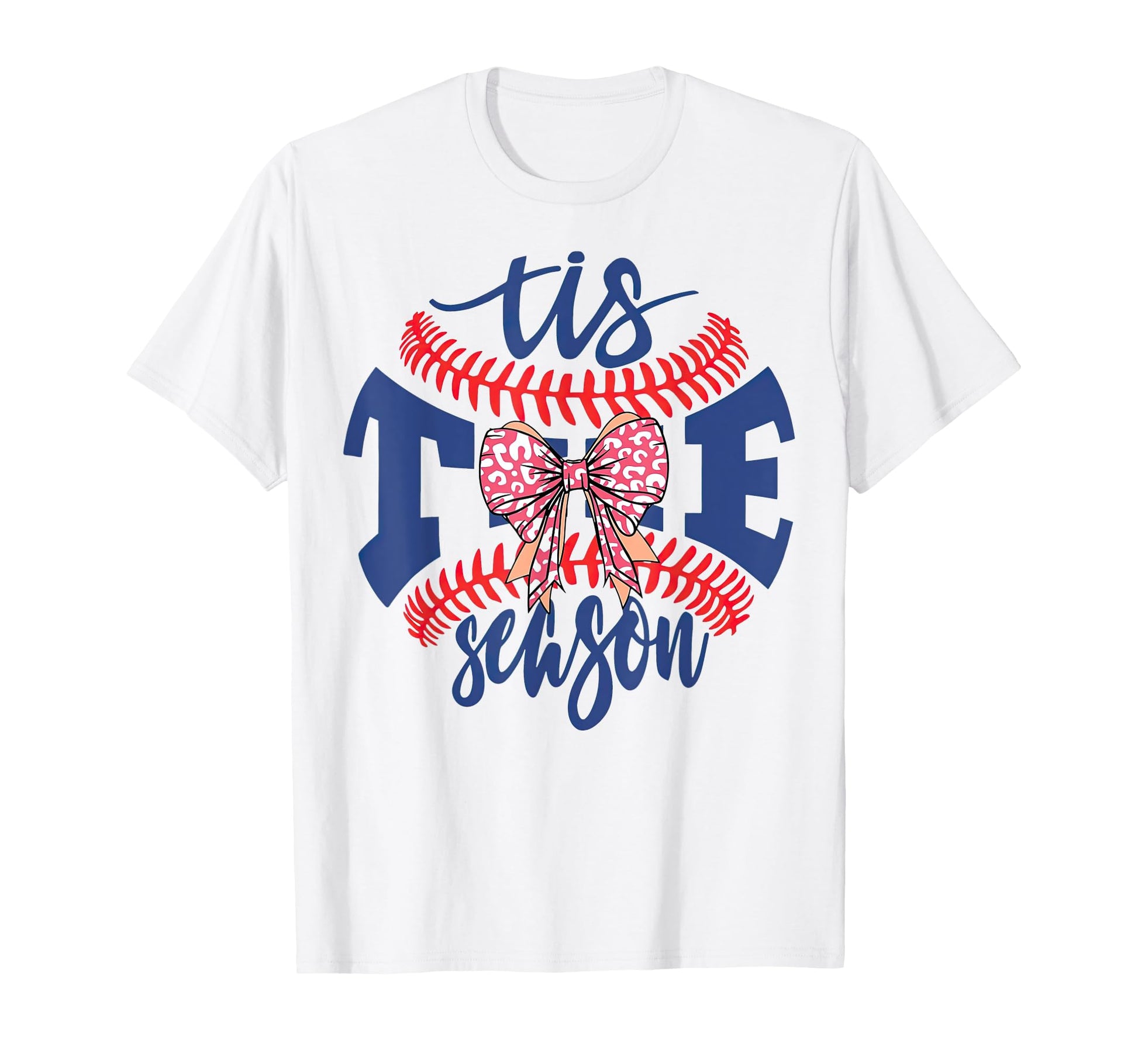 Tis Season Baseball Coquette Leopard T-Shirt - Graphic Print for Adults - T-Shirt, Sweatshirt, Hoodie