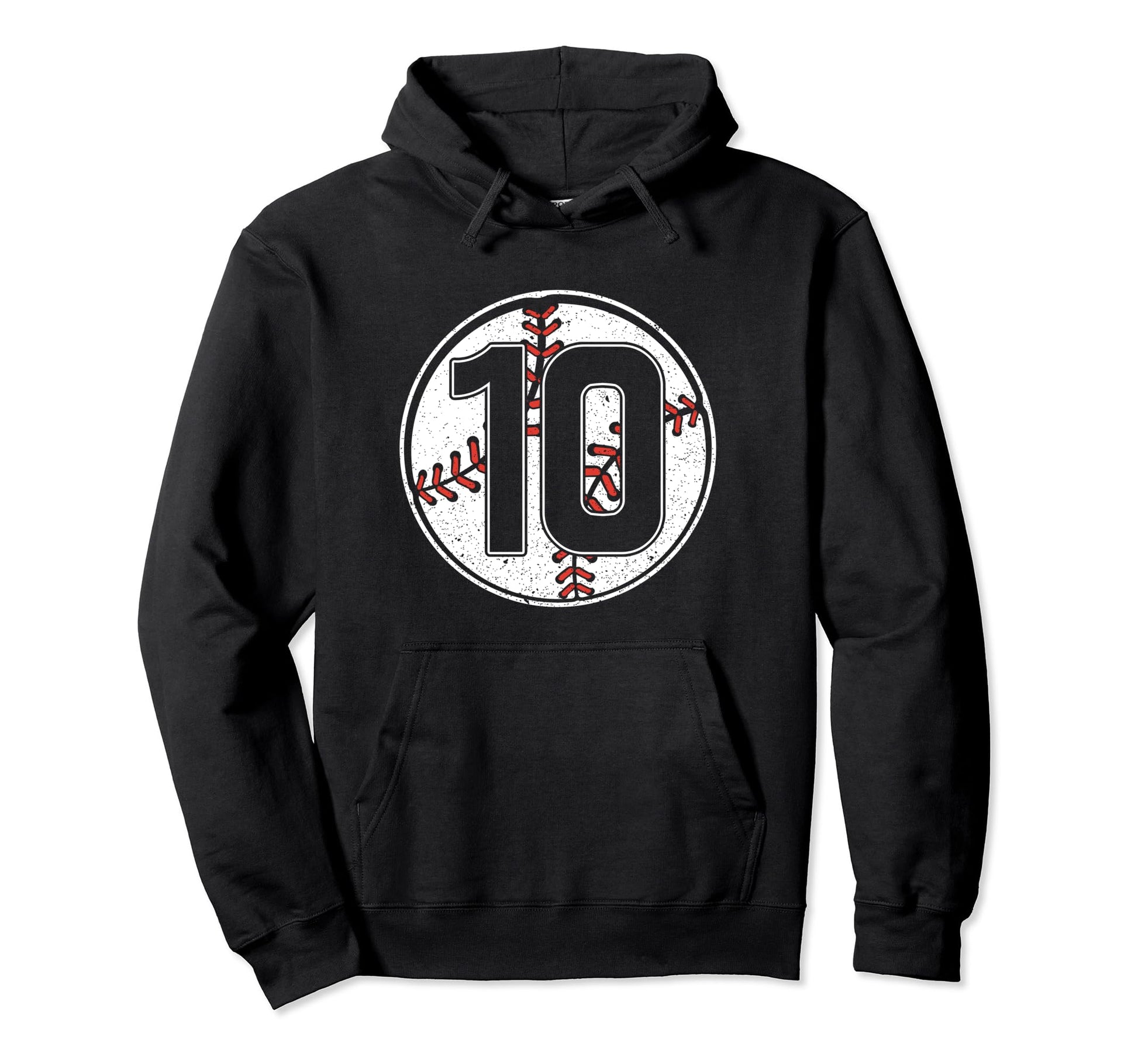 Baseball Birthday 10Th Birthday Party Hoodie - Unique Graphic Unisex - T-Shirt, Sweatshirt, Hoodie