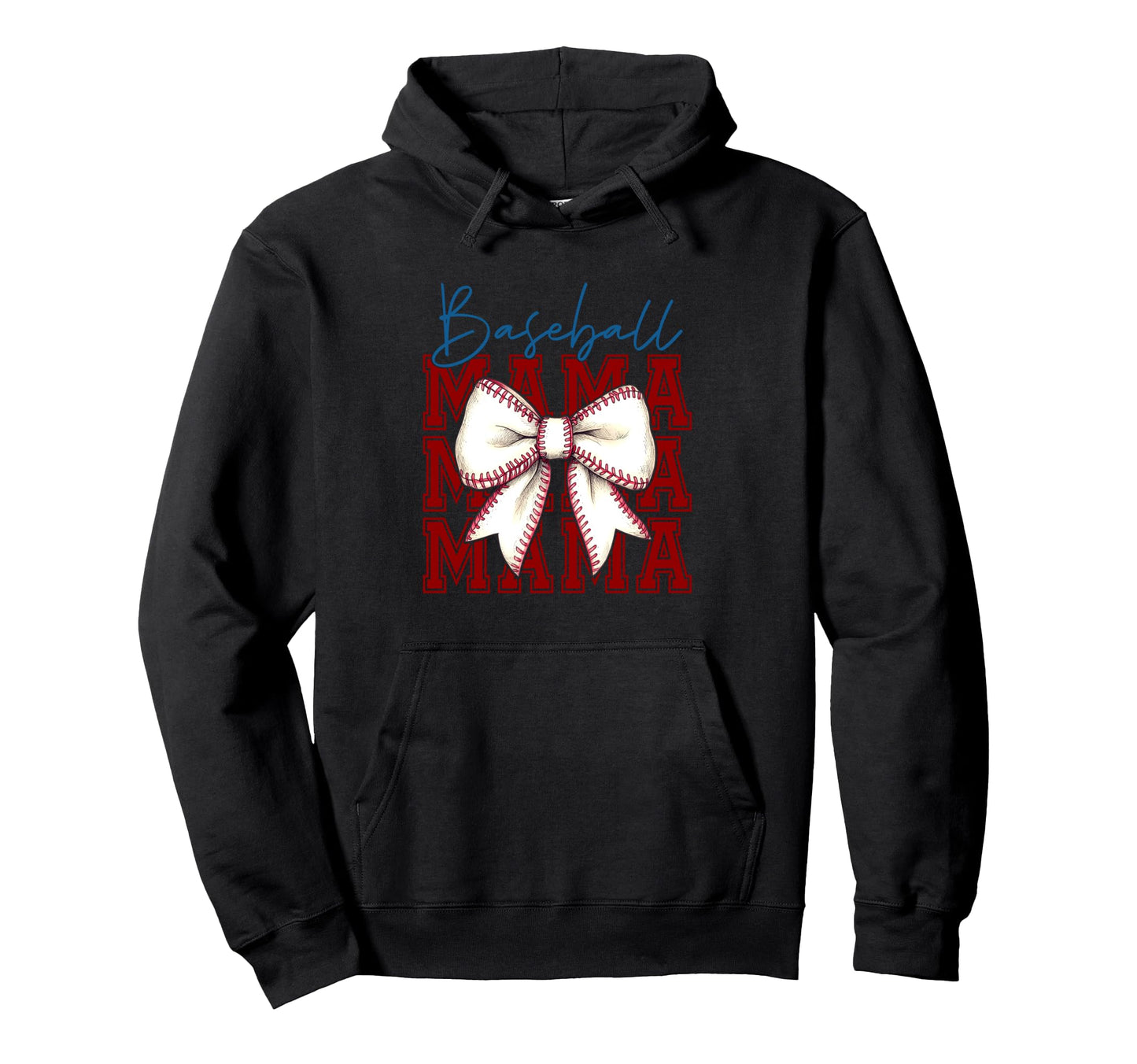 Baseball Mama Bow Unique Hoodie - Unique Graphic for Adults - T-Shirt, Sweatshirt, Hoodie