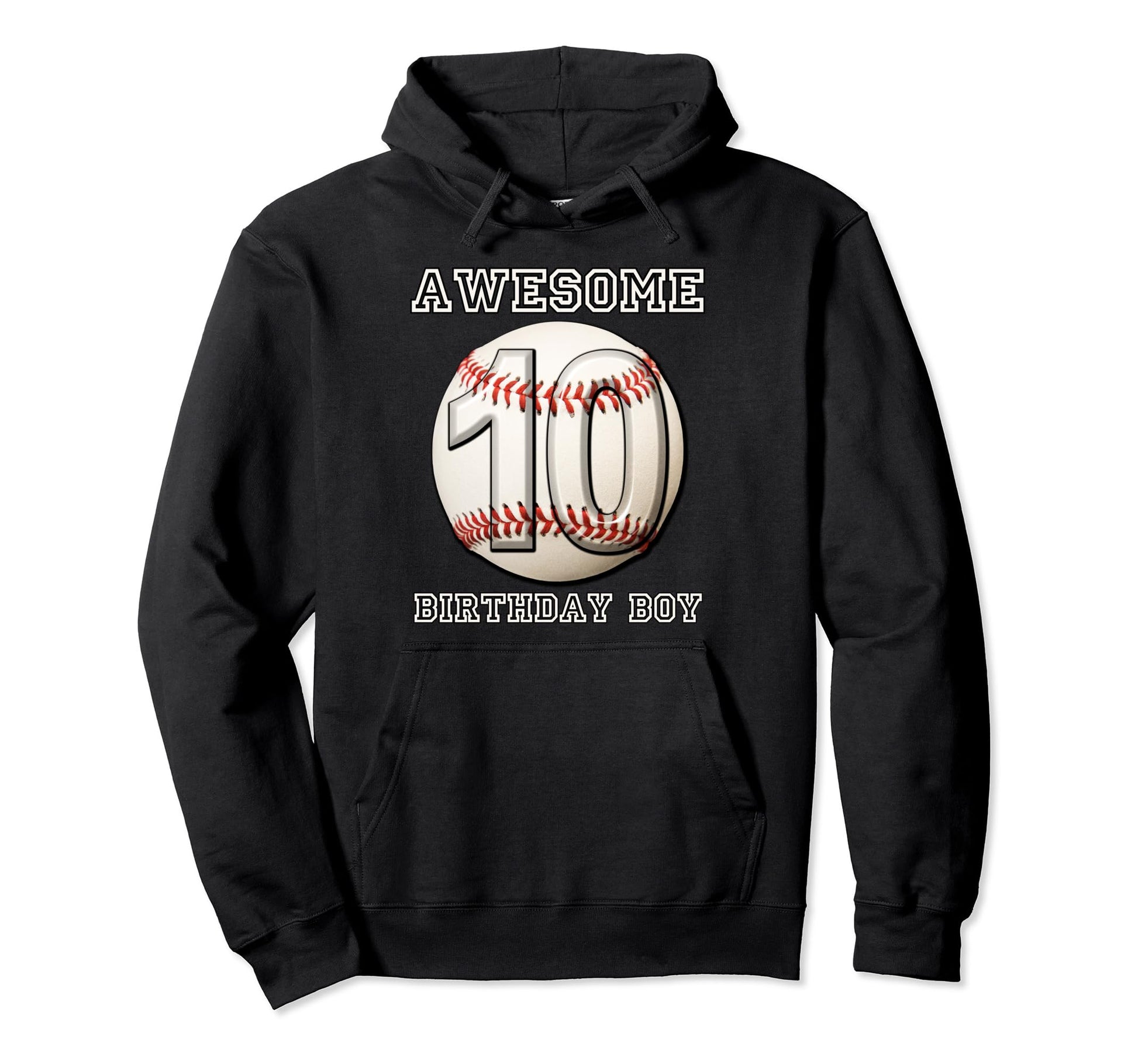 10 Years Old Baseball Themed 10Th Hoodie - Unique Graphic for Adults - T-Shirt, Sweatshirt, Hoodie