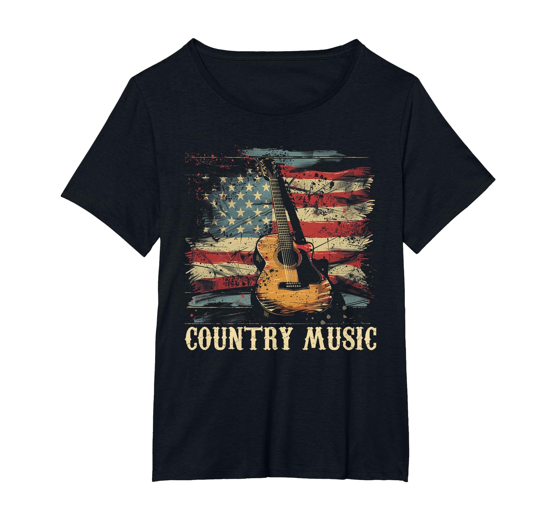 Country Music Outlaw Western Usa T-Shirt - Custom Art Print Men Women - T-Shirt, Sweatshirt, Hoodie