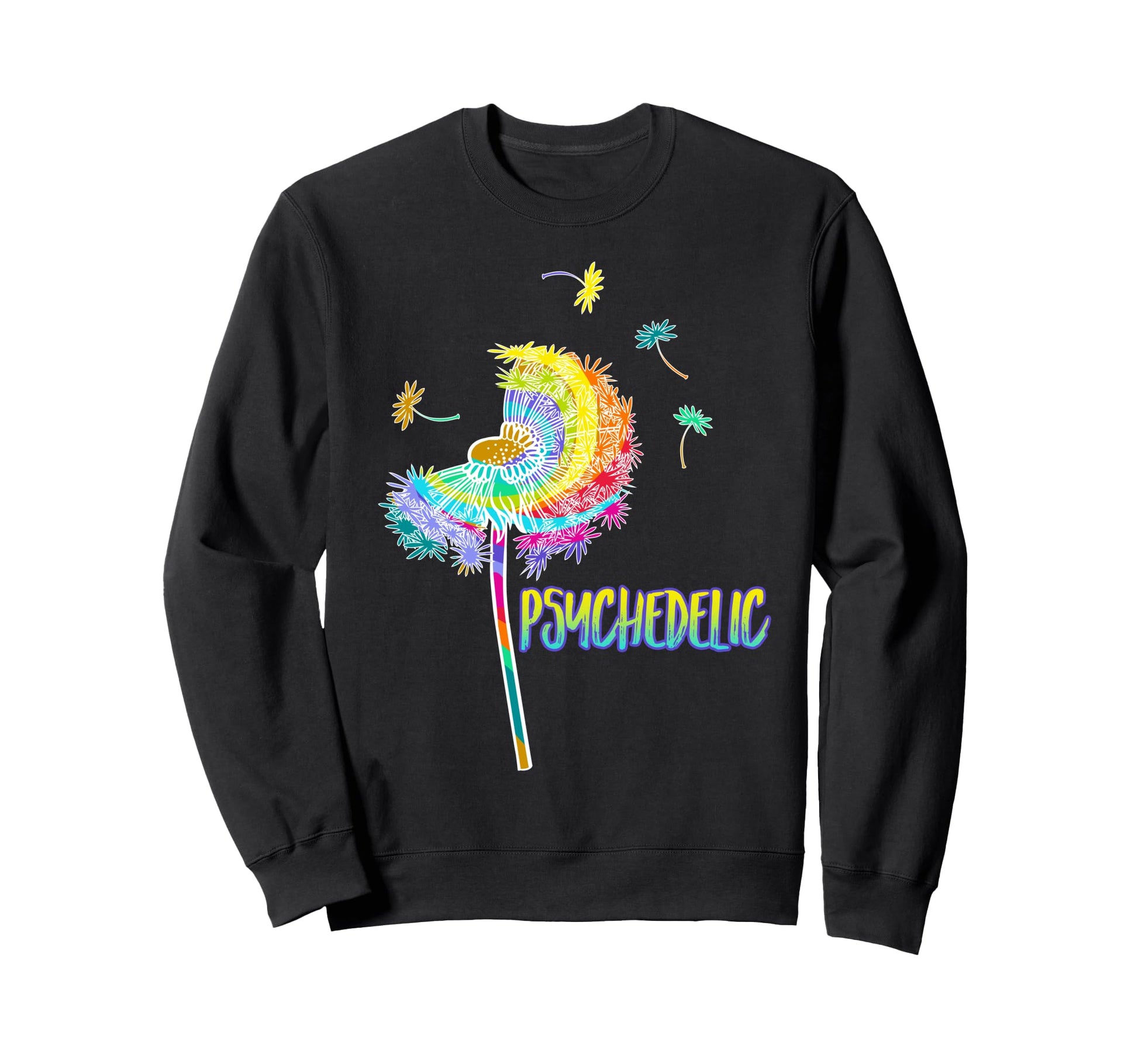 Hippie Music Psychedelic Flower Sweatshirt - Casual Everyday Wear Unisex - T-Shirt, Sweatshirt, Hoodie