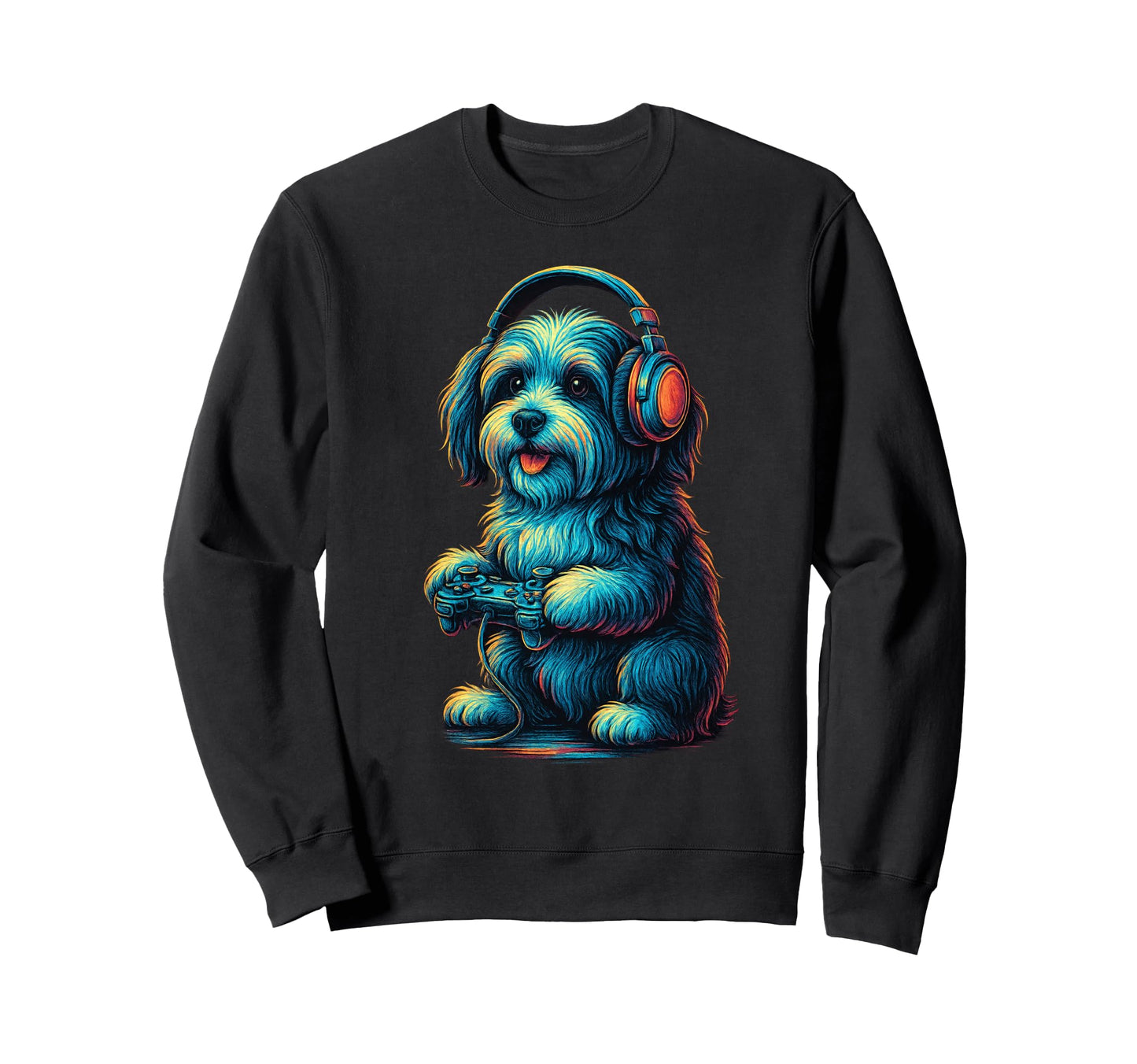 Havanese Dog Gamer Gaming Dog Lover Sweatshirt - Streetwear Style Men Women - T-Shirt, Sweatshirt, Hoodie