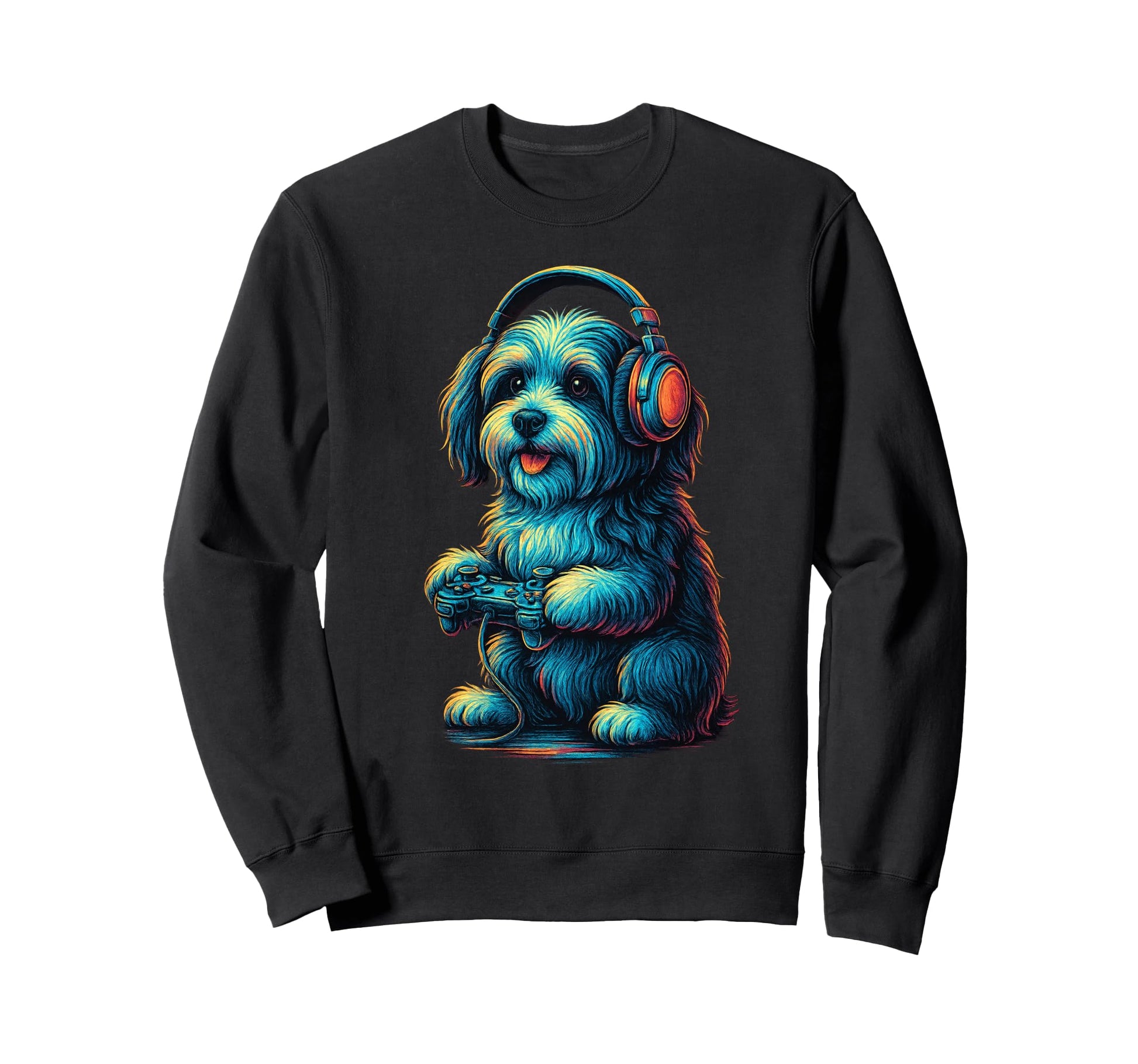 Havanese Dog Gamer Gaming Dog Lover Sweatshirt - Streetwear Style Men Women - T-Shirt, Sweatshirt, Hoodie