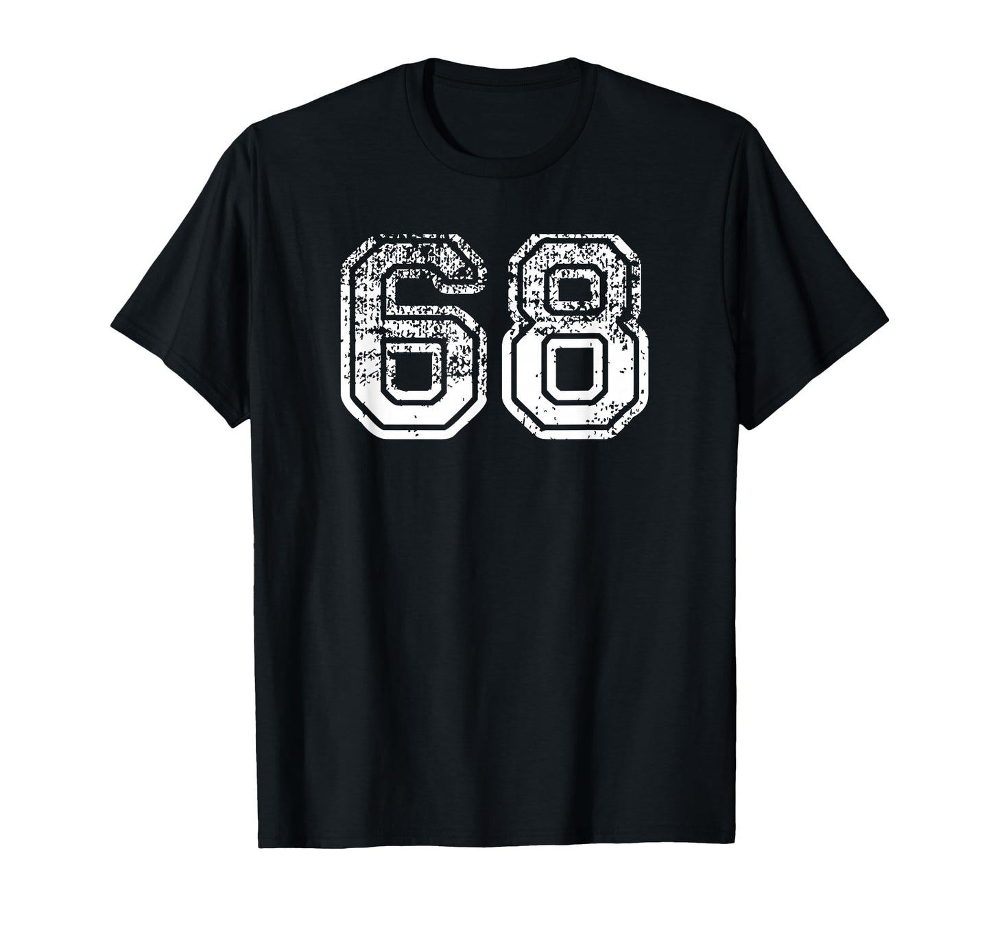 Number 68 Baseball Football Soccer T-Shirt - Custom Art Print Unisex - T-Shirt, Sweatshirt, Hoodie