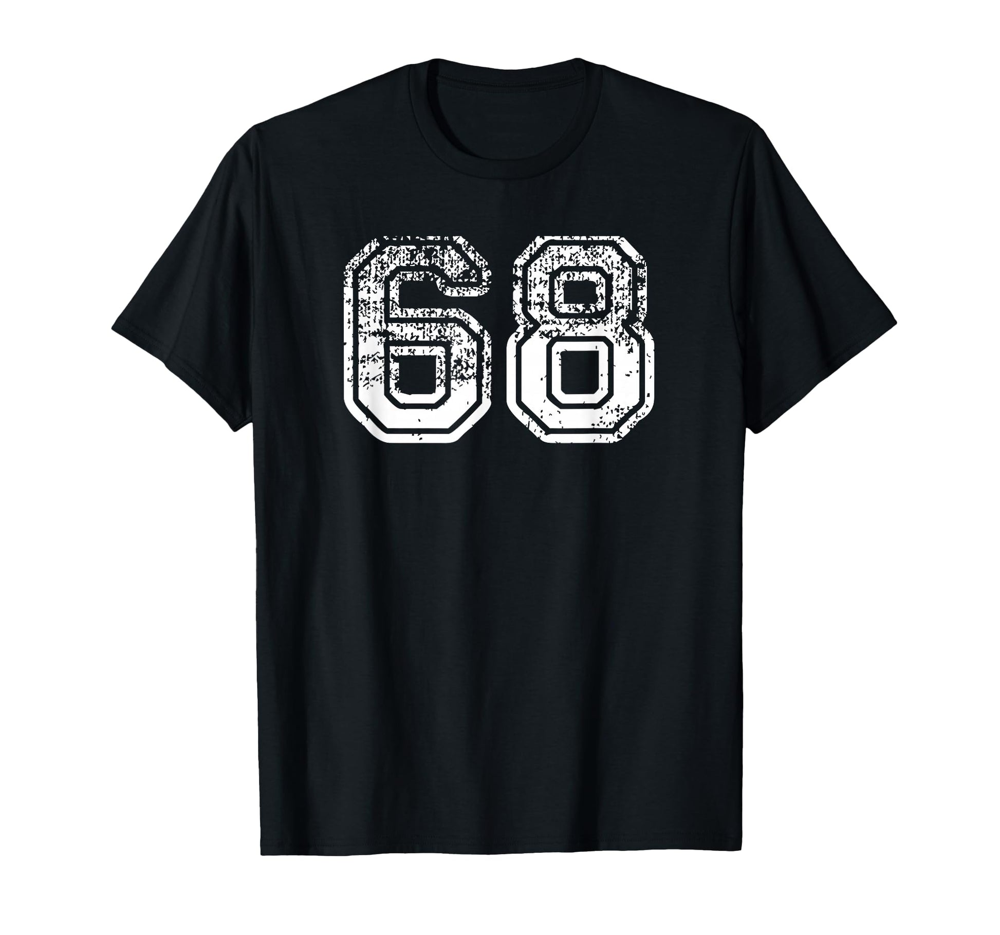 Number 68 Baseball Football Soccer T-Shirt - Custom Art Print Unisex - T-Shirt, Sweatshirt, Hoodie