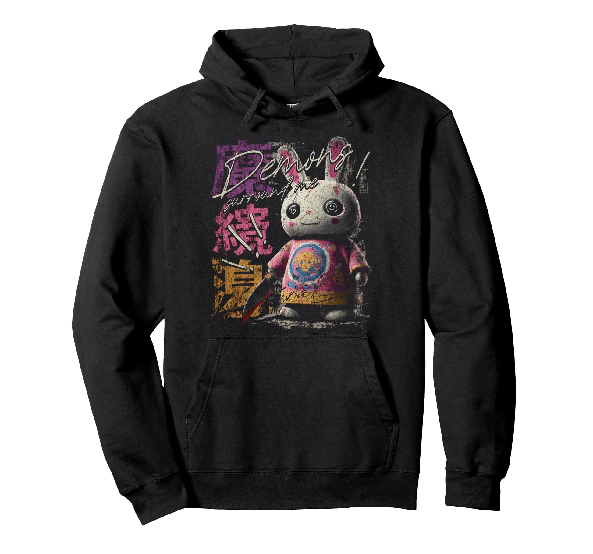 Japanese Streetwear Cyberpunk Y2K Hoodie - Custom Art Print Men Women - T-Shirt, Sweatshirt, Hoodie