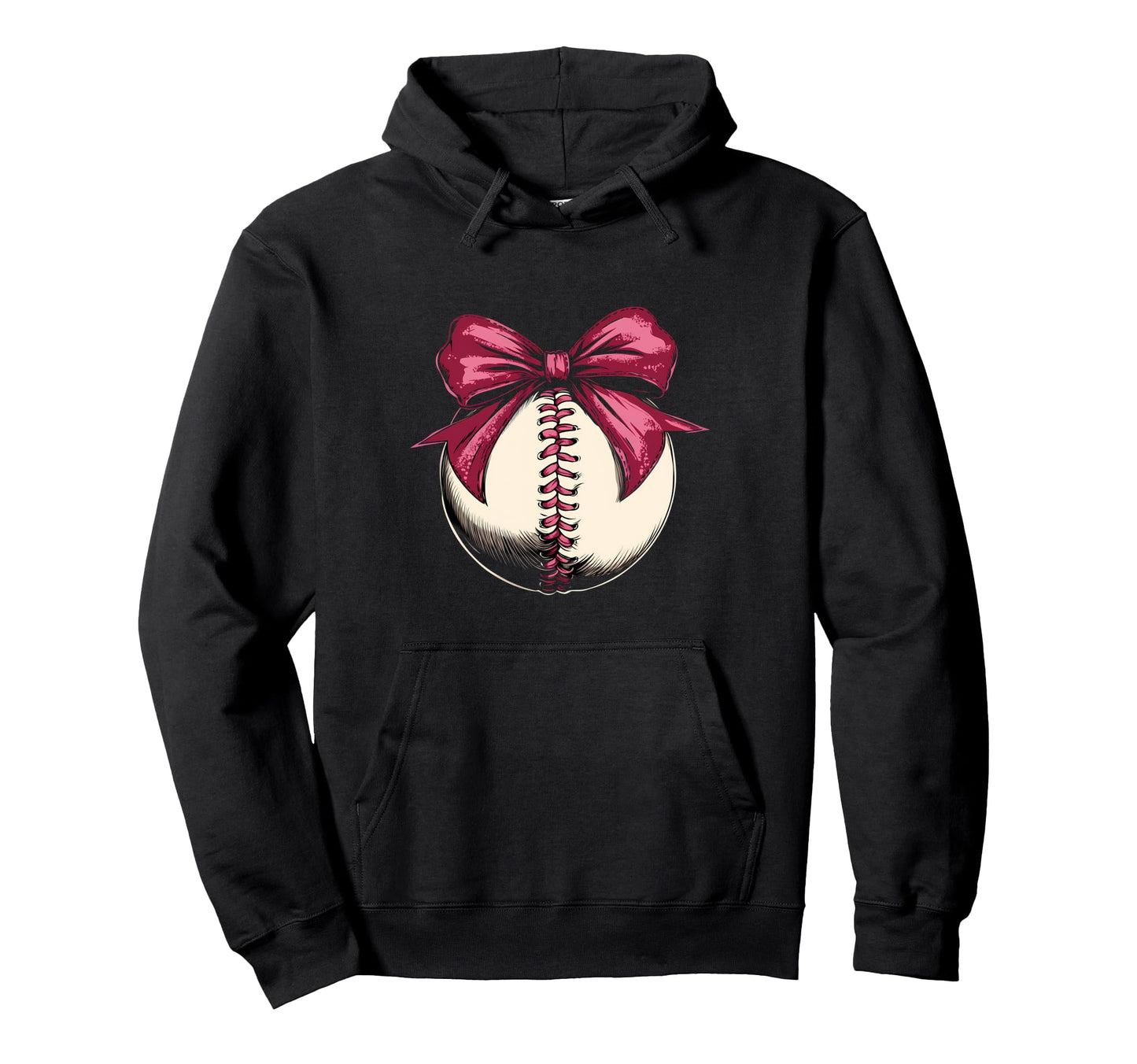 Baseball Coquette Bow Baseball Mom Hoodie - Custom Art Print Unisex - T-Shirt, Sweatshirt, Hoodie