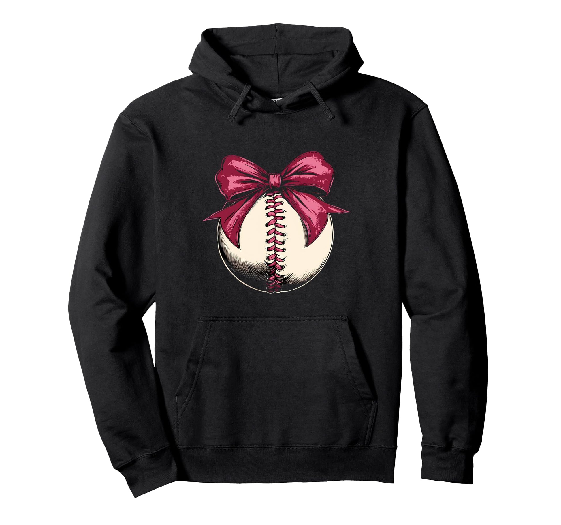 Baseball Coquette Bow Baseball Mom Hoodie - Custom Art Print Unisex - T-Shirt, Sweatshirt, Hoodie