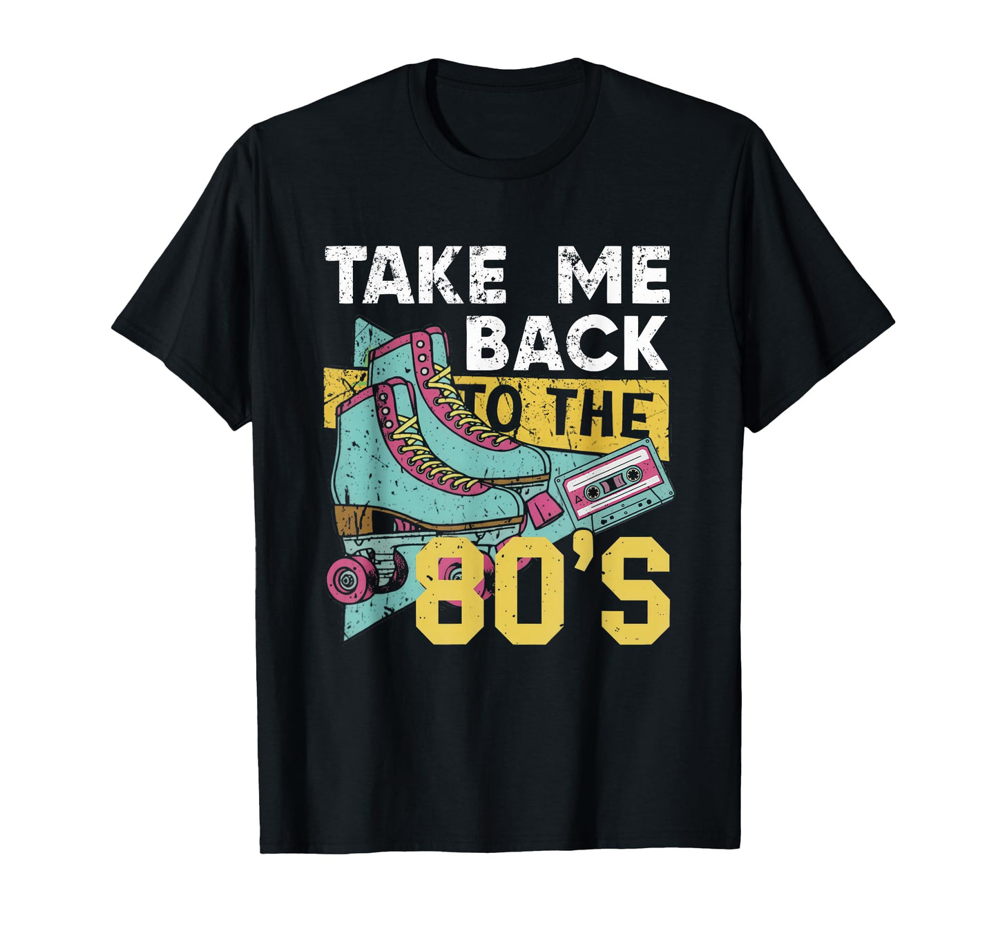 Take Me Back To 80S Skates Cassette T-Shirt - Minimalist Print for Adults - T-Shirt, Sweatshirt, Hoodie