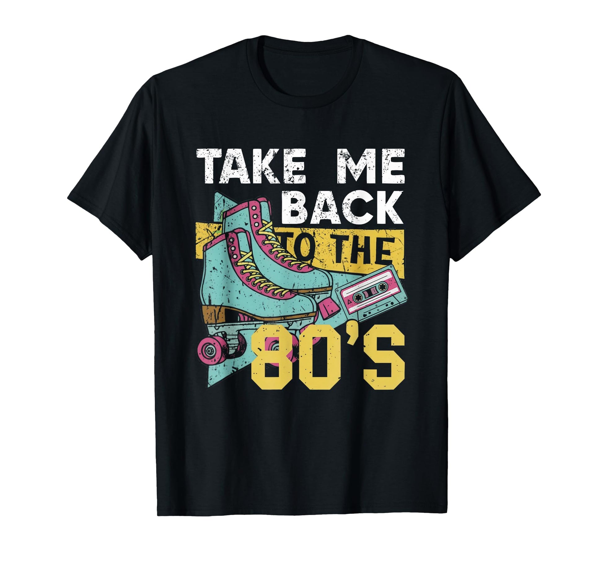 Take Me Back To 80S Skates Cassette T-Shirt - Minimalist Print for Adults - T-Shirt, Sweatshirt, Hoodie