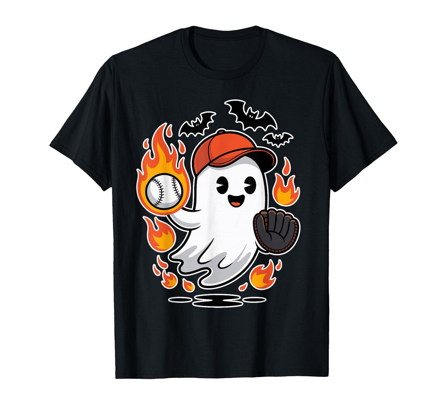 Funny Halloween Flaming Baseball T-Shirt - Streetwear Style for Adults - T-Shirt, Sweatshirt, Hoodie