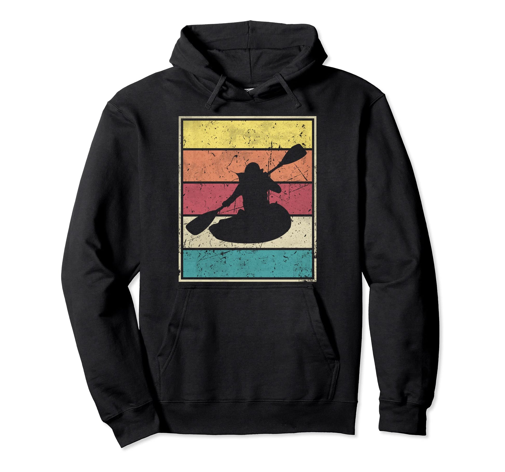 Paddling Canoe Stripes Hoodie - Novelty Apparel for Adults - T-Shirt, Sweatshirt, Hoodie