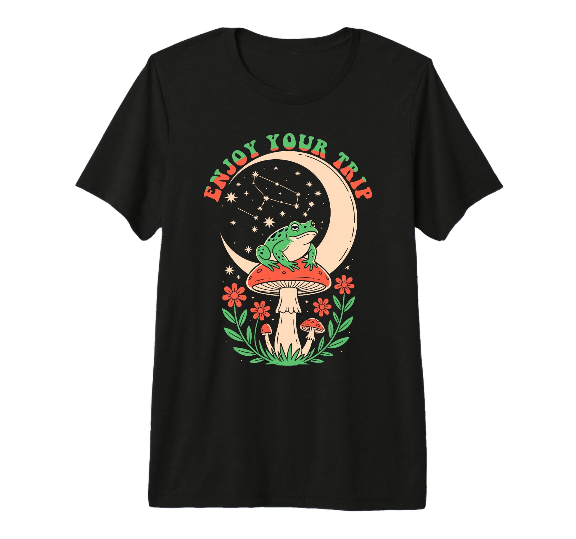 Enjoy Mushrooms Trip Psychedelic T-Shirt - Custom Art Print Men Women - T-Shirt, Sweatshirt, Hoodie