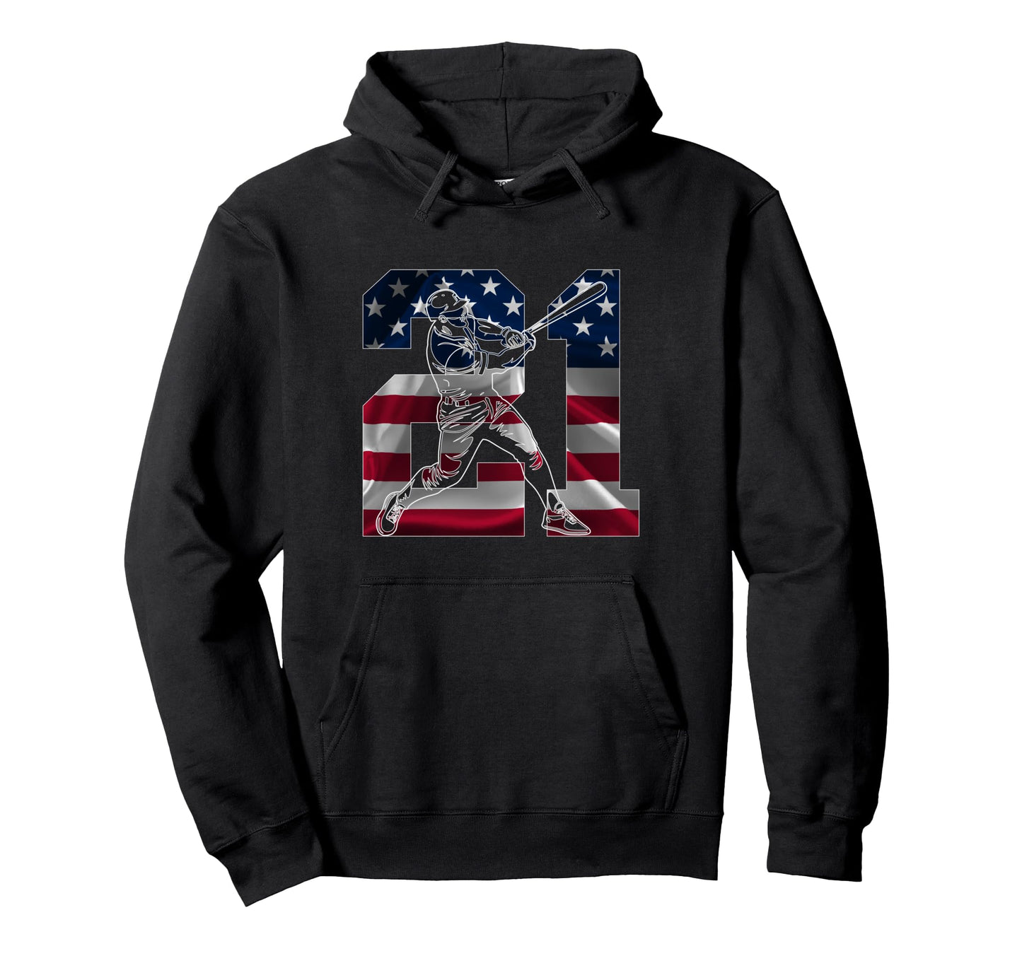 Number 21 Years Baseball 21St Hoodie - Aesthetic Graphic for Adults - T-Shirt, Sweatshirt, Hoodie