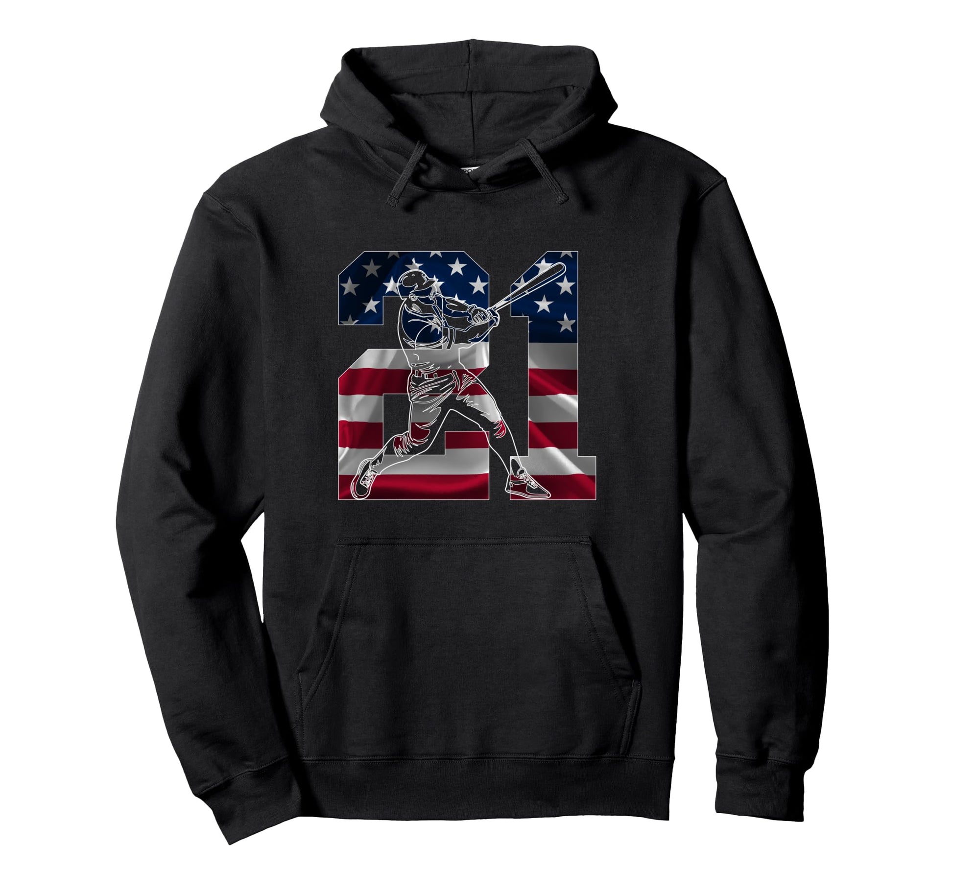 Number 21 Years Baseball 21St Hoodie - Aesthetic Graphic for Adults - T-Shirt, Sweatshirt, Hoodie