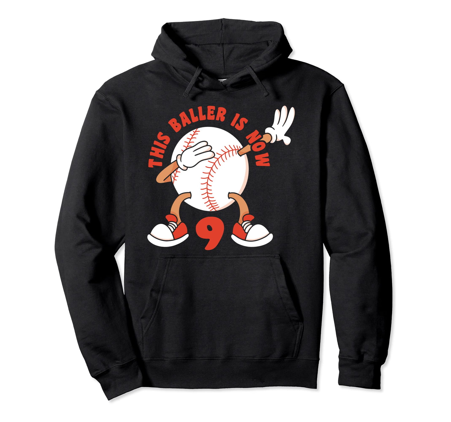 Happy 9Th Birthday 9 Year Old Baseball Hoodie - Streetwear Style Men Women - T-Shirt, Sweatshirt, Hoodie