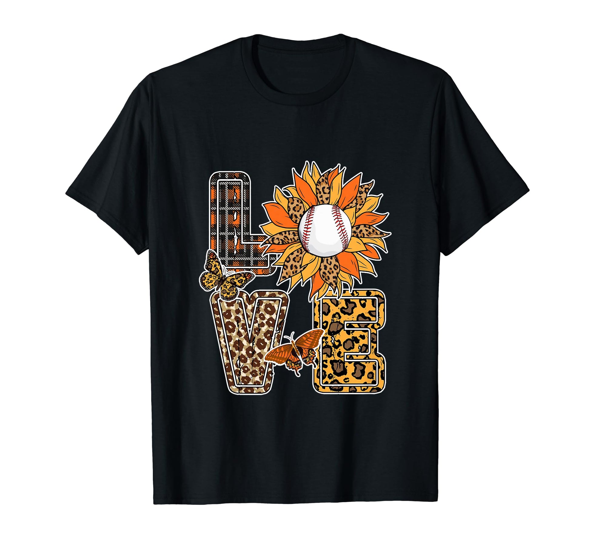 Love Baseball Costume Leopard T-Shirt - Streetwear Style for Adults - T-Shirt, Sweatshirt, Hoodie