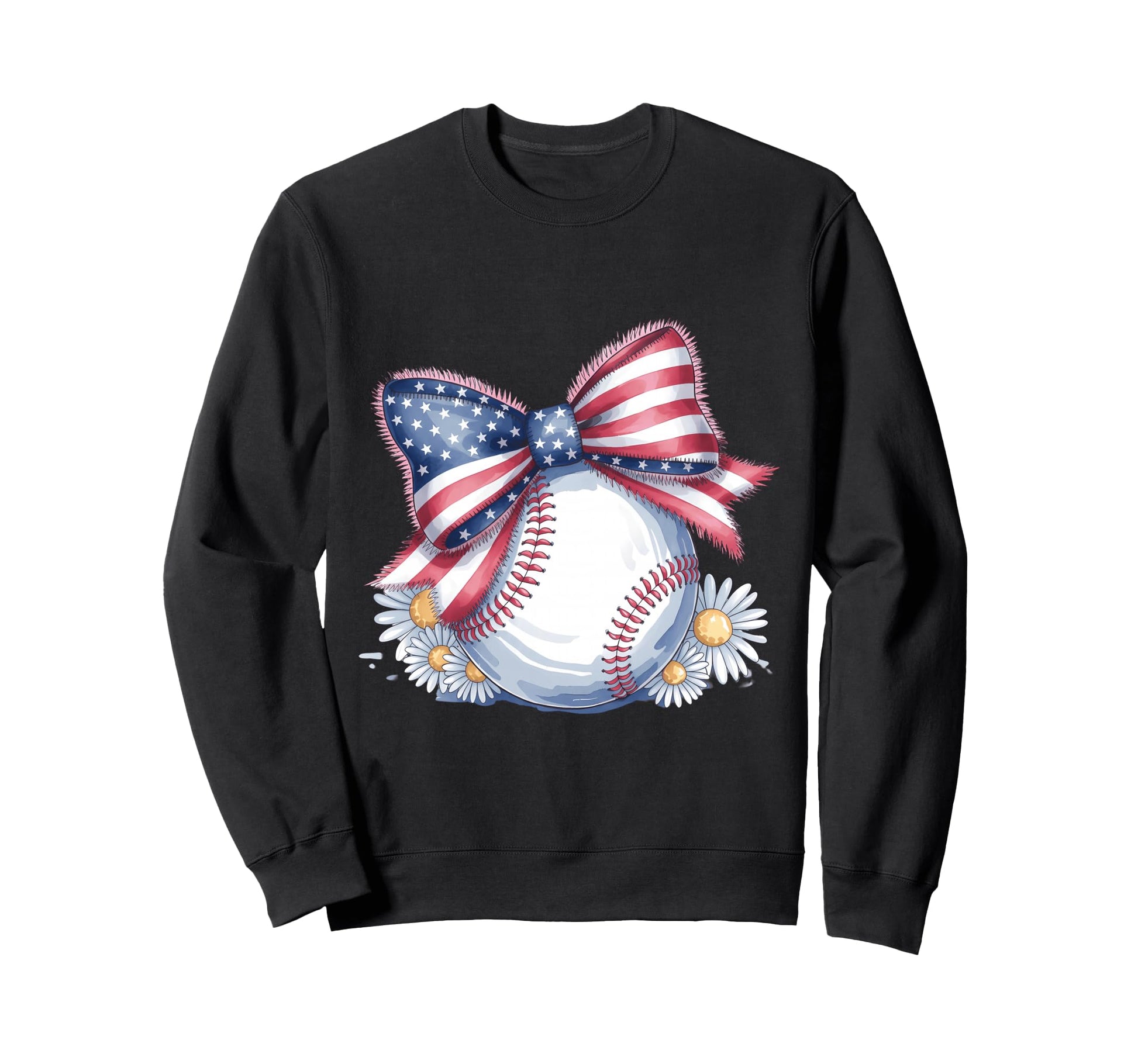 American Baseball Coquette Bow Sweatshirt - Fun Novelty Design Men Women - T-Shirt, Sweatshirt, Hoodie