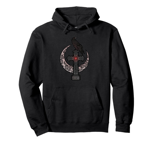 Alt Emo Y2K Fairycore Nordic Crow Cross Hoodie - Custom Art Print Unisex - T-Shirt, Sweatshirt, Hoodie
