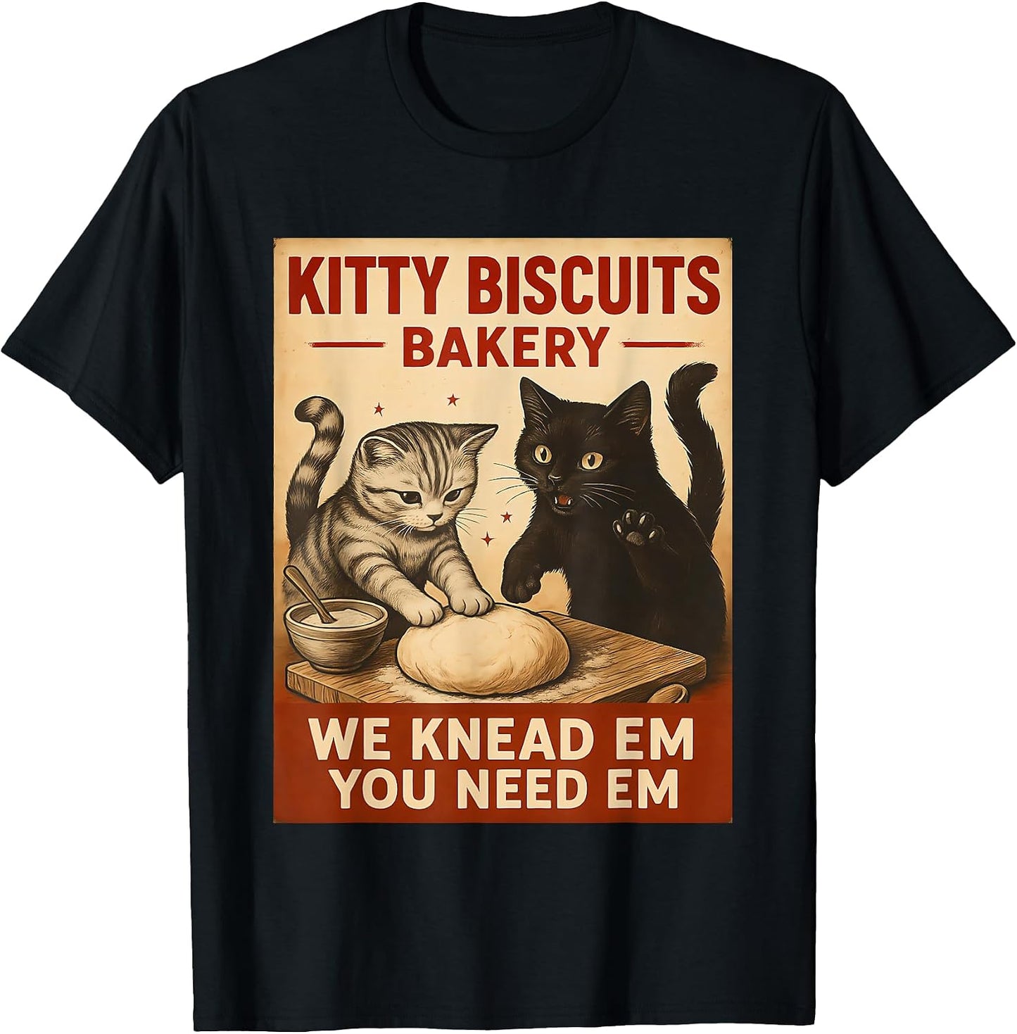 Kitty Biscuits We Knead Em You Need Funny Cat Lover - Adult & Kids T-Shirts, Sweatshirts & Hoodies apparel design preview 1