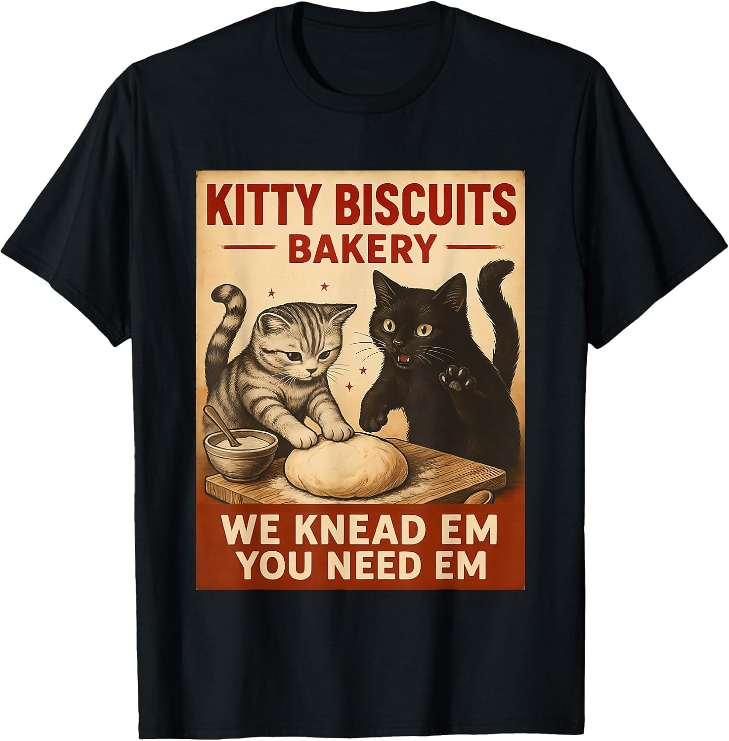Kitty Biscuits We Knead Em You Need Funny Cat Lover - Adult & Kids T-Shirts, Sweatshirts & Hoodies apparel design preview 1