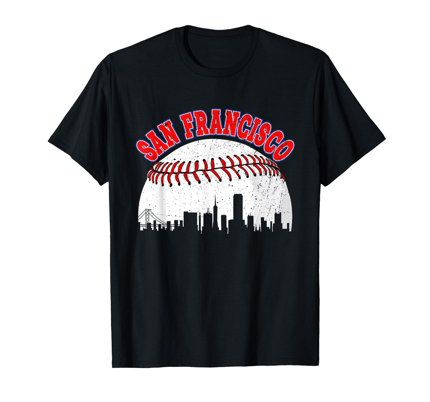 Distressed Baseball San Francisco T-Shirt - Aesthetic Graphic Men Women - T-Shirt, Sweatshirt, Hoodie