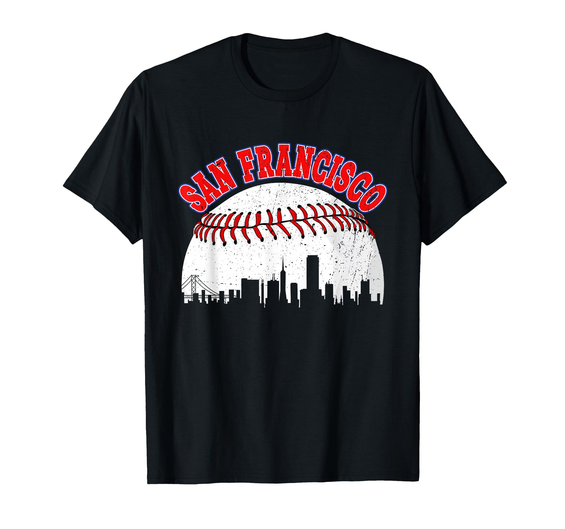 Distressed Baseball San Francisco T-Shirt - Aesthetic Graphic Men Women - T-Shirt, Sweatshirt, Hoodie