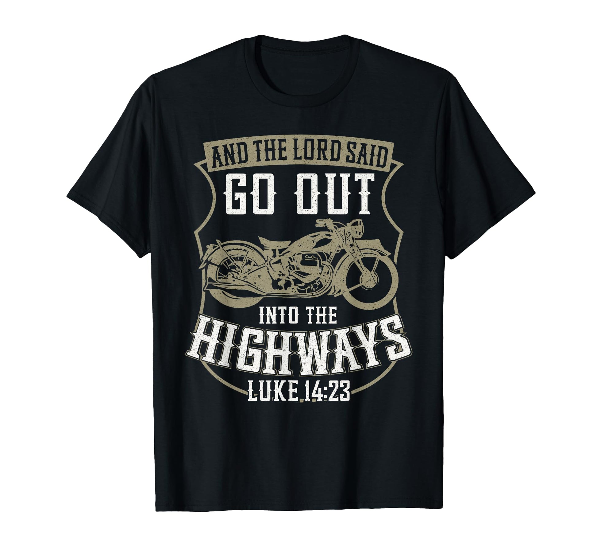 Christian Motorcycle Biker Faith T-Shirt - Minimalist Print for Adults - T-Shirt, Sweatshirt, Hoodie