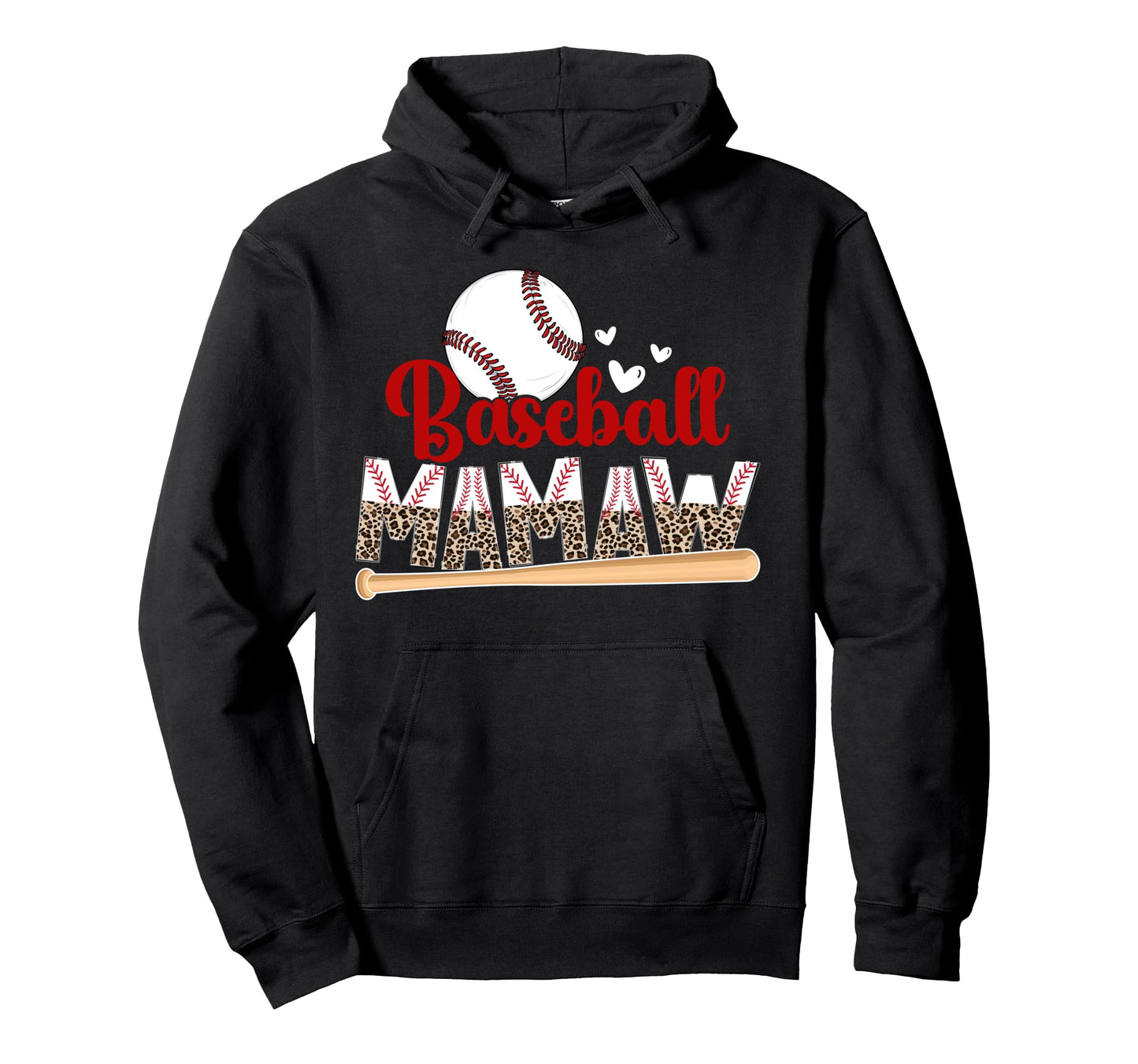 Baseball Mamaw Leopard Mamaw Baseball Hoodie - Streetwear Style Men Women - T-Shirt, Sweatshirt, Hoodie