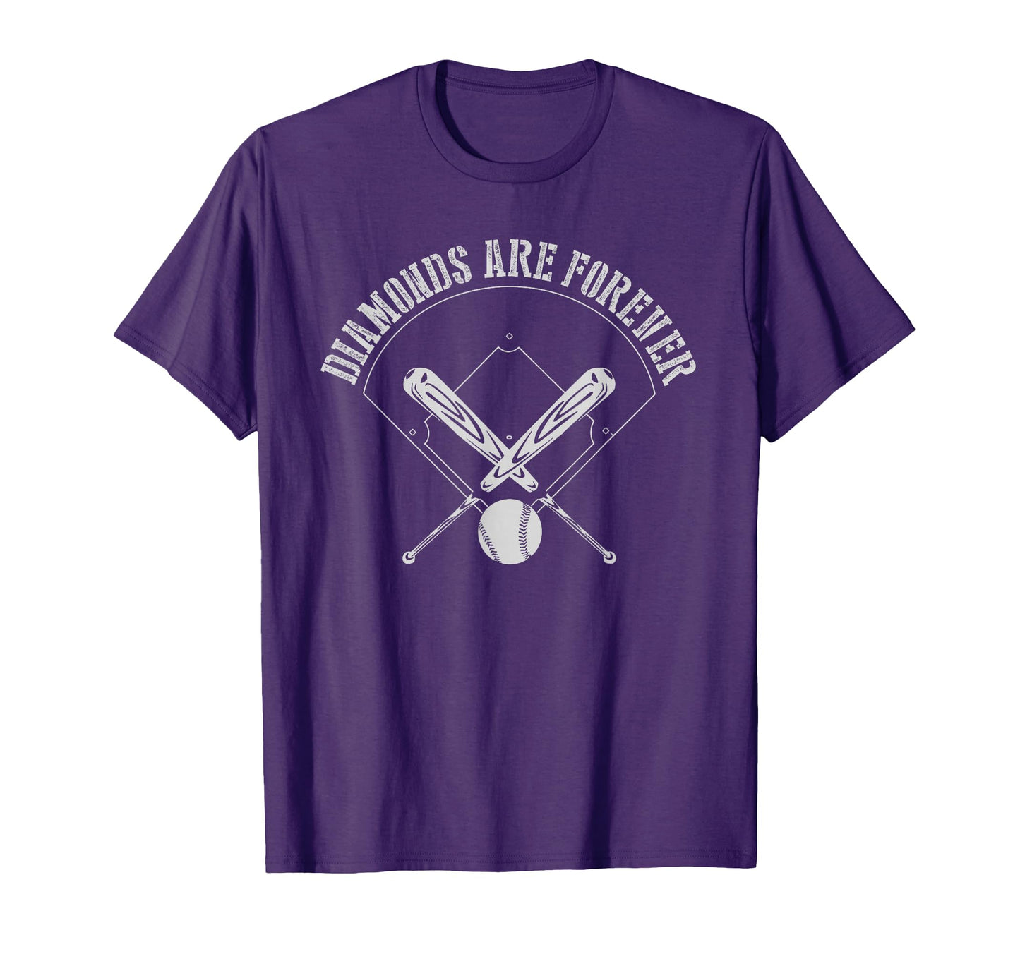 Baseball Softball Diamonds Are Forever T-Shirt - Unique Graphic Men Women - T-Shirt, Sweatshirt, Hoodie