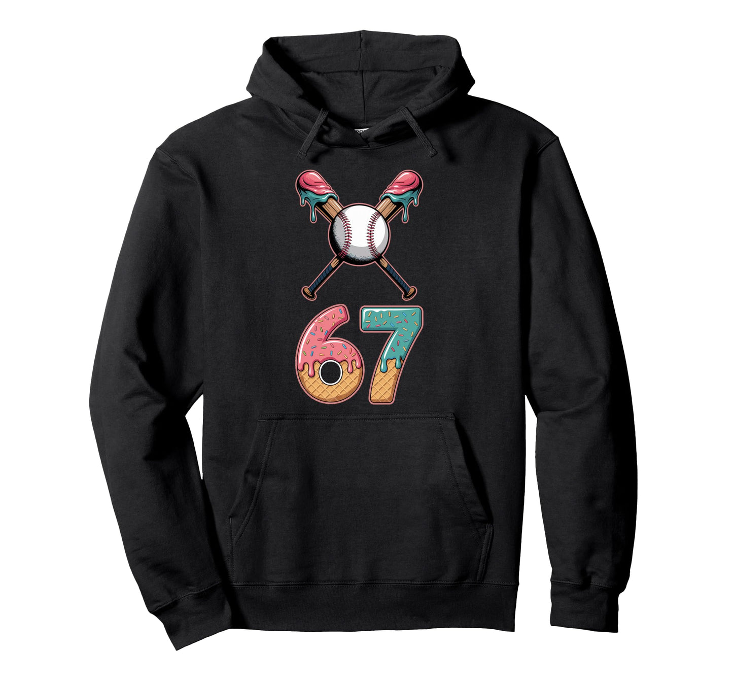 Number 67 Player 67Th Birthday Baseball Hoodie - Trendy Graphic Men Women - T-Shirt, Sweatshirt, Hoodie
