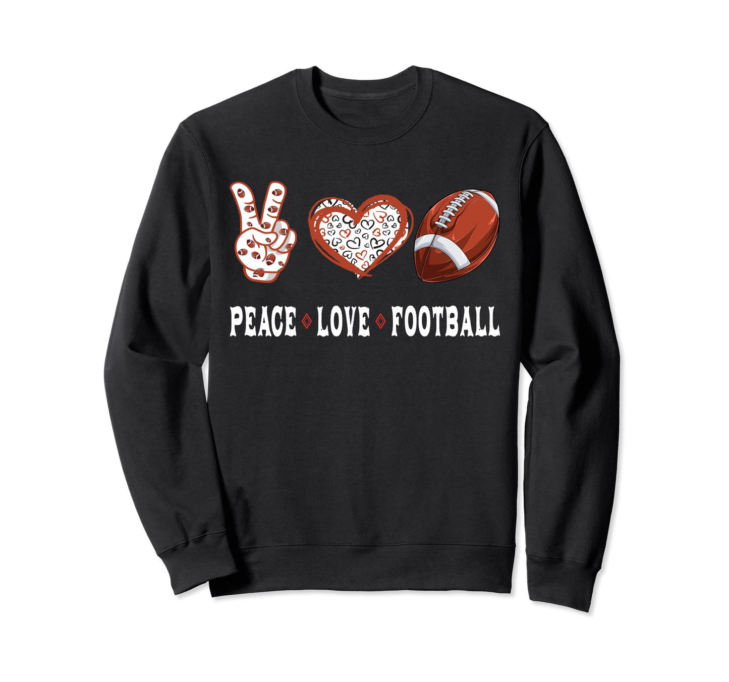 Football Lovers Player Fans Peace Sweatshirt - Minimalist Print Men Women - T-Shirt, Sweatshirt, Hoodie