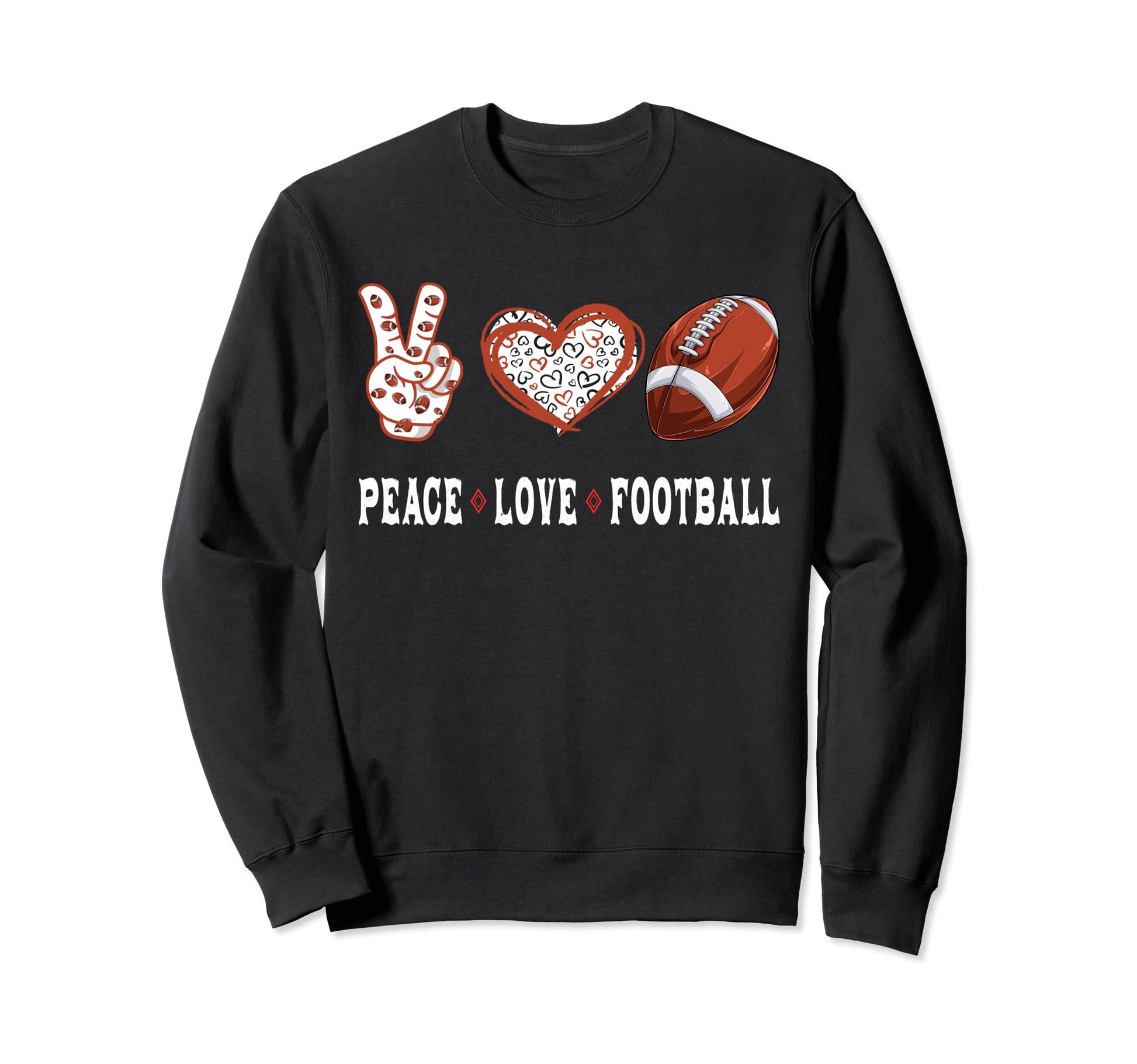 Football Lovers Player Fans Peace Sweatshirt - Minimalist Print Men Women - T-Shirt, Sweatshirt, Hoodie