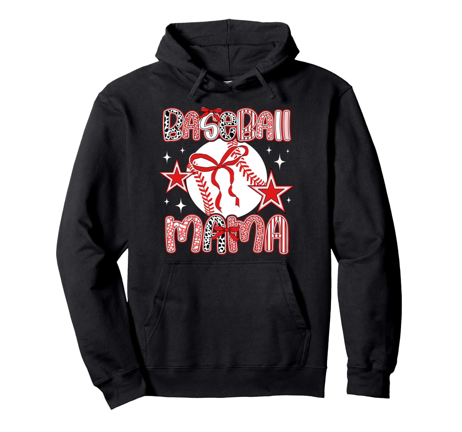 Baseball Mama Coquette Baseball Mom Hoodie - Trendy Graphic for Adults - T-Shirt, Sweatshirt, Hoodie