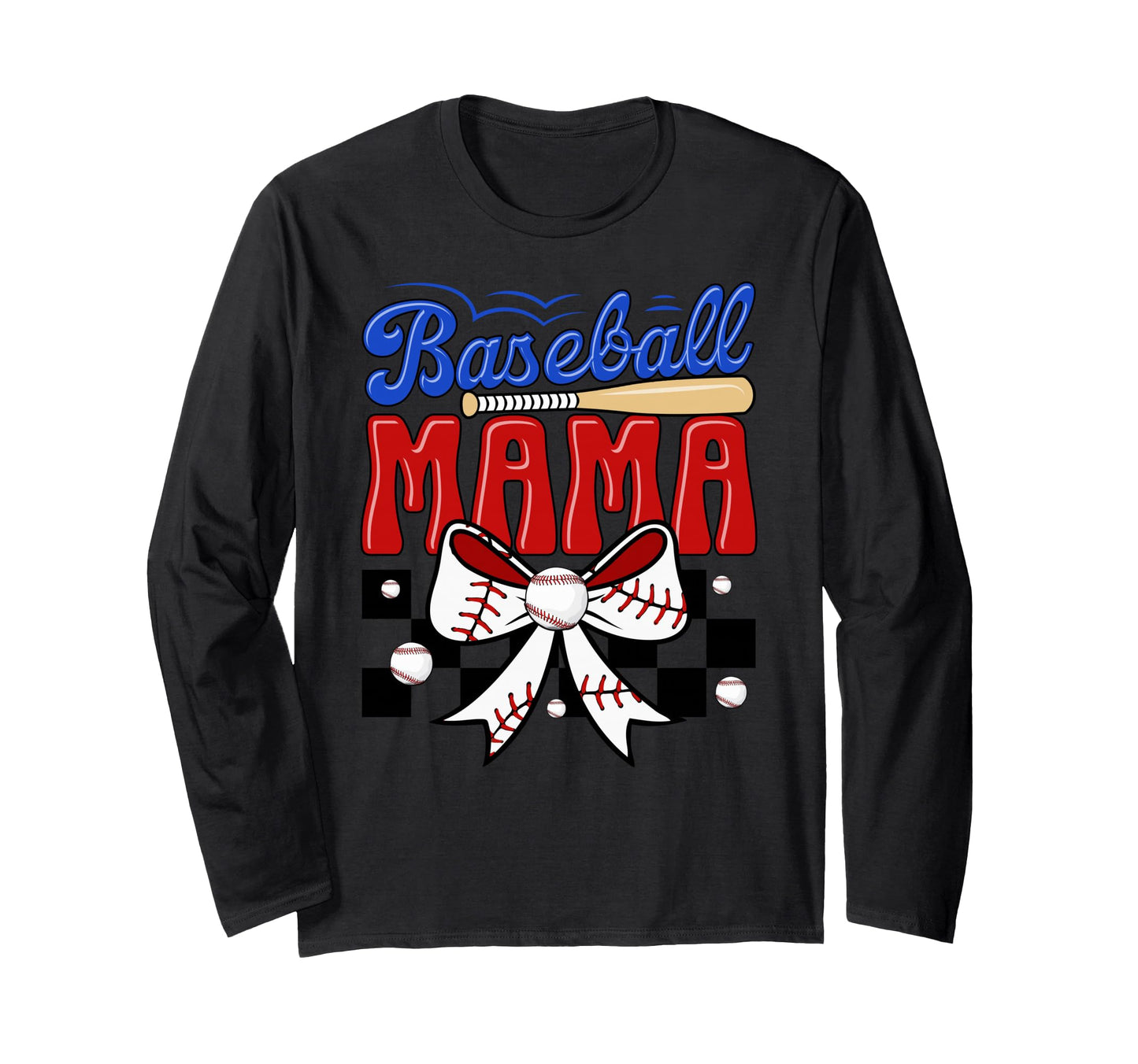 Baseball Mama Bat Bow Ball Gift T-Shirt - Streetwear Style Men Women - T-Shirt, Sweatshirt, Hoodie