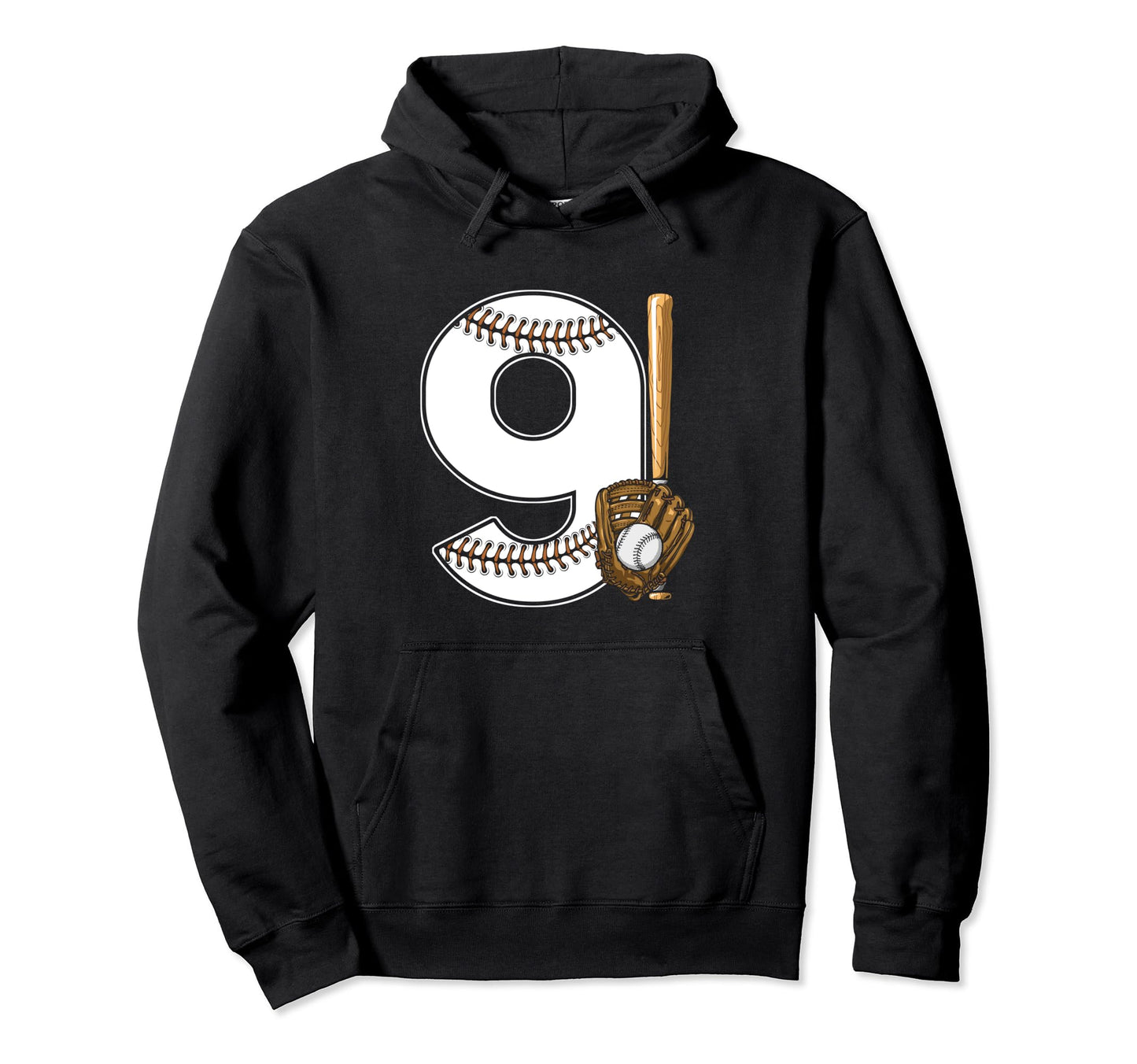 Baseball Birthday 9Th Birthday Party Hoodie - Novelty Apparel Unisex - T-Shirt, Sweatshirt, Hoodie