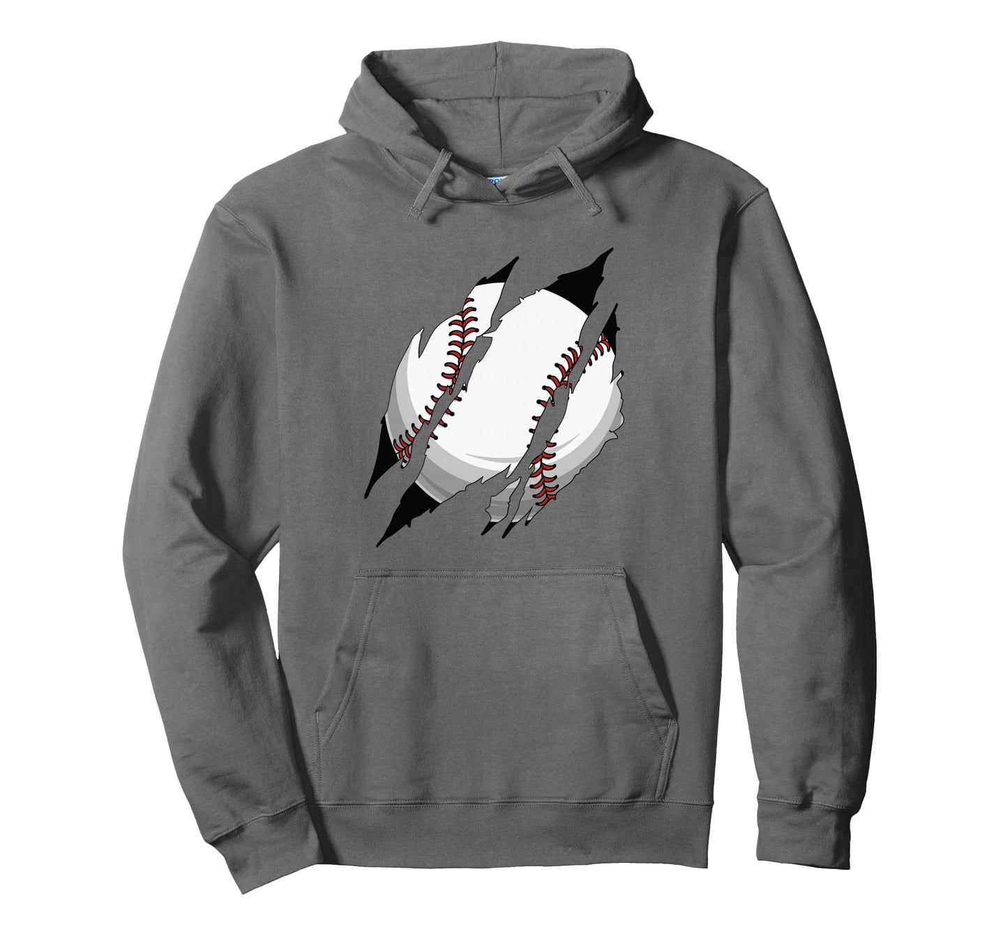 Baseball Claw Mark Player Coach Hoodie - Minimalist Print for Adults - T-Shirt, Sweatshirt, Hoodie