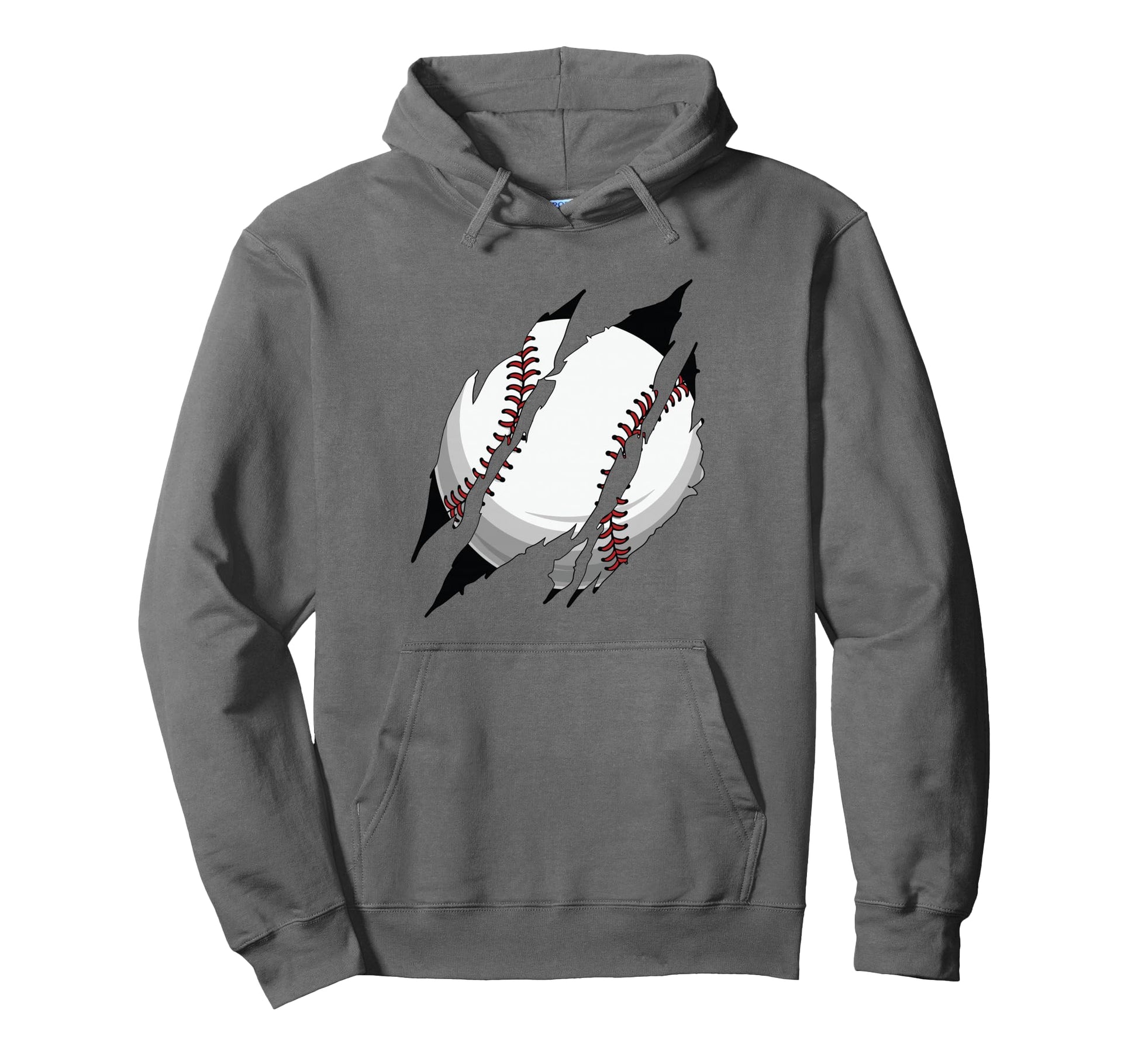Baseball Claw Mark Player Coach Hoodie - Minimalist Print for Adults - T-Shirt, Sweatshirt, Hoodie