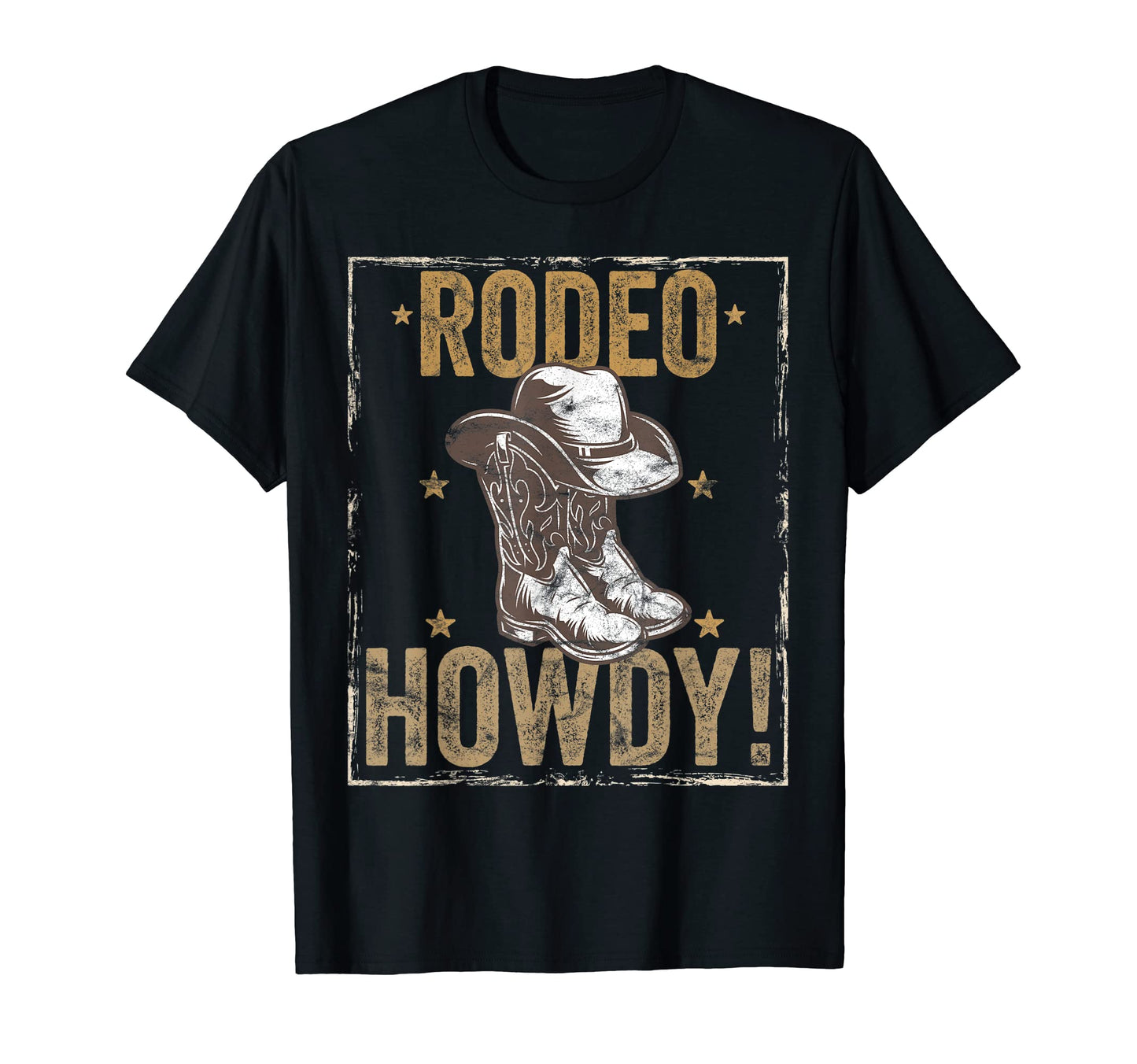 Howdy Rodeo Distressed Western T-Shirt - Graphic Print Unisex - T-Shirt, Sweatshirt, Hoodie