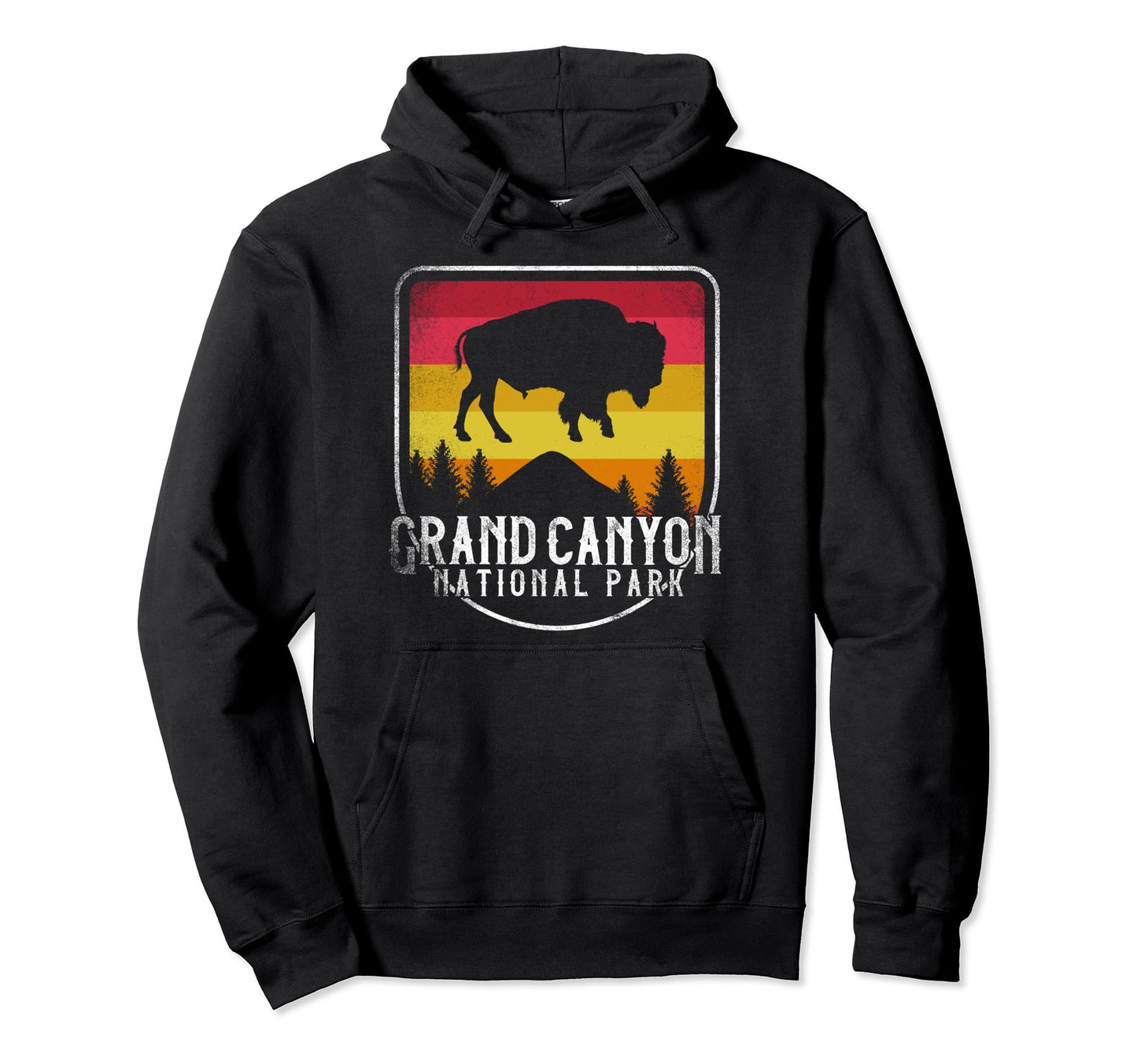 Grand Canyon National Park Distressed Hoodie - Unique Graphic Unisex - T-Shirt, Sweatshirt, Hoodie