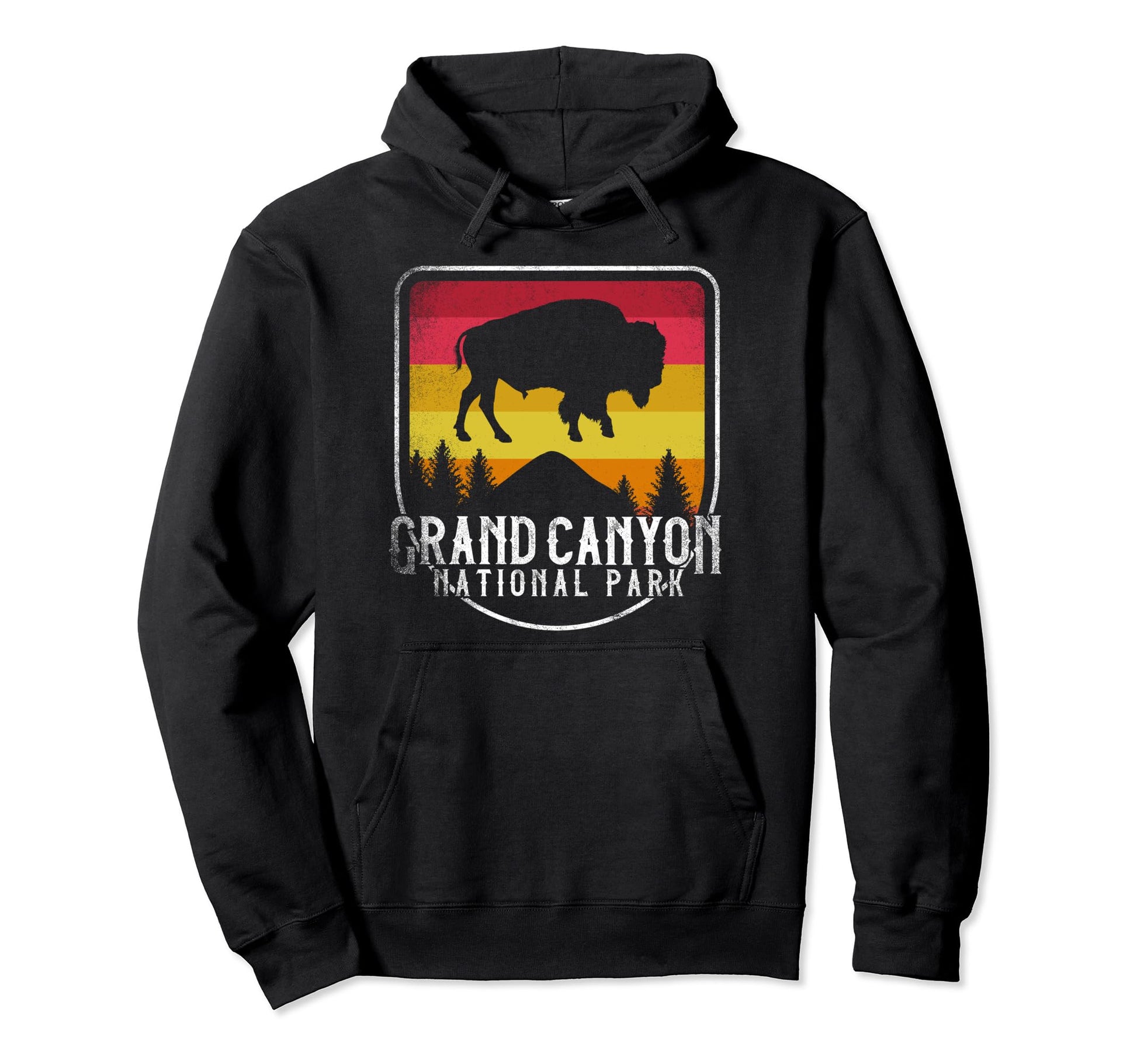 Grand Canyon National Park Distressed Hoodie - Unique Graphic Unisex - T-Shirt, Sweatshirt, Hoodie