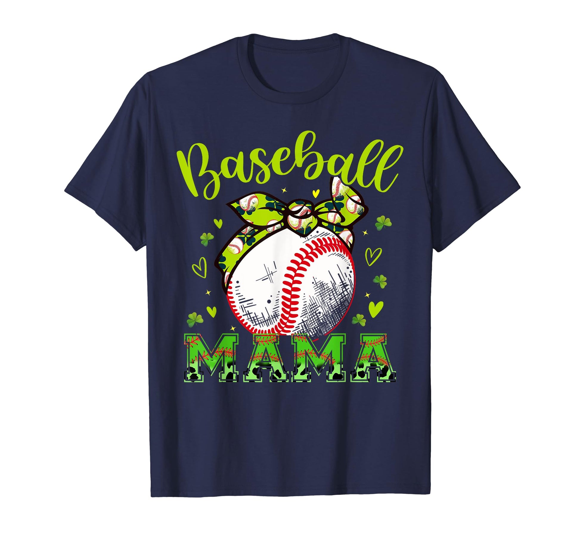 Baseball Mama Headband Leopard Baseball T-Shirt - Graphic Print Unisex - T-Shirt, Sweatshirt, Hoodie
