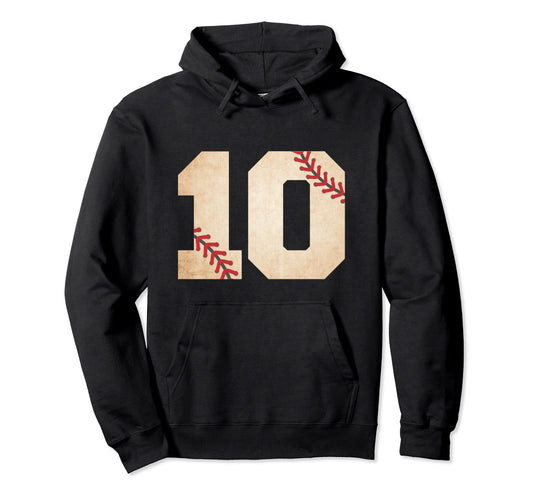 10Th Birthday Baseball Themed Party 10 Hoodie - Streetwear Style Men Women - T-Shirt, Sweatshirt, Hoodie