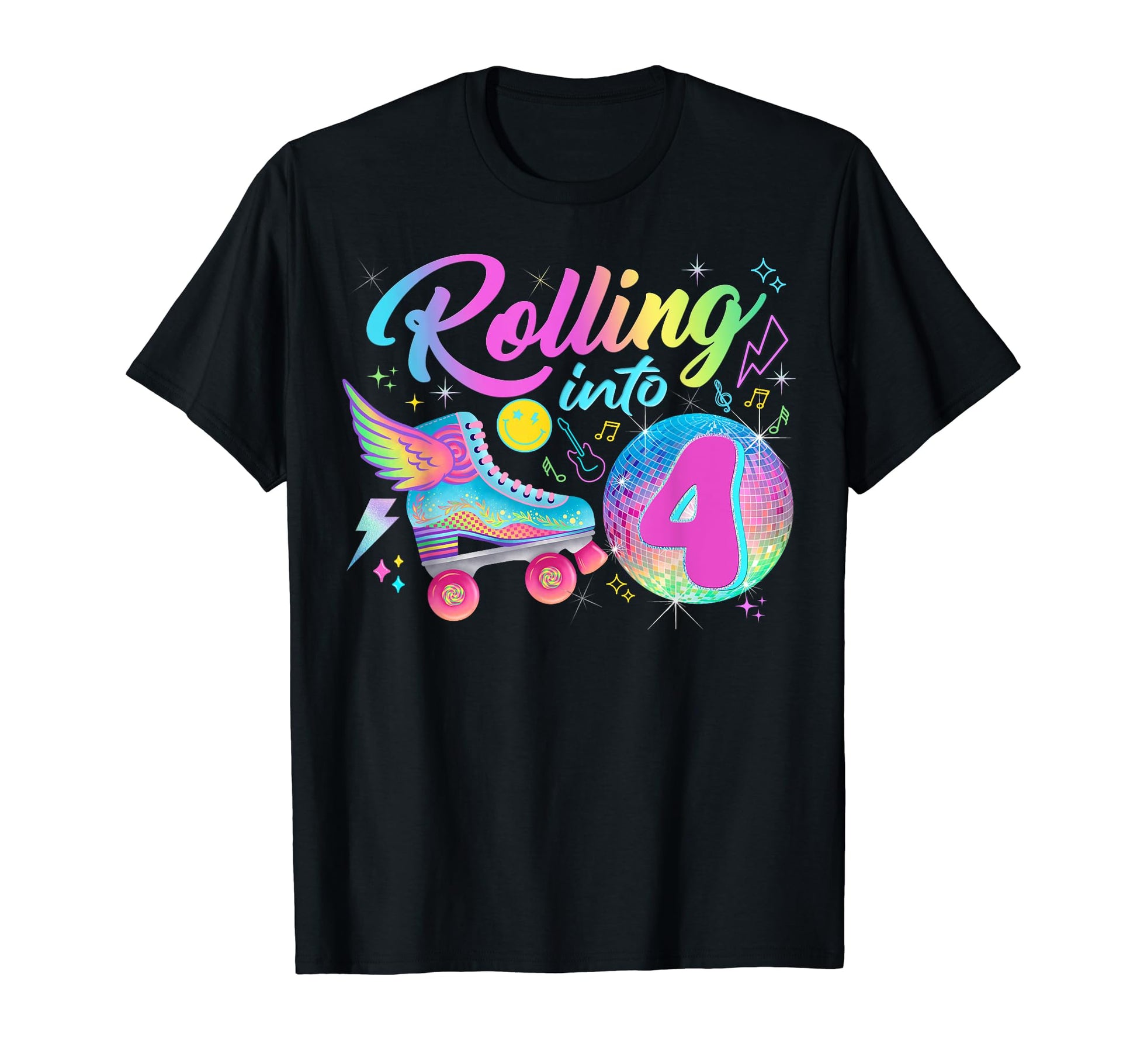 Roller Skates Birthday Disco Ball Party T-Shirt - Aesthetic Graphic Unisex - T-Shirt, Sweatshirt, Hoodie