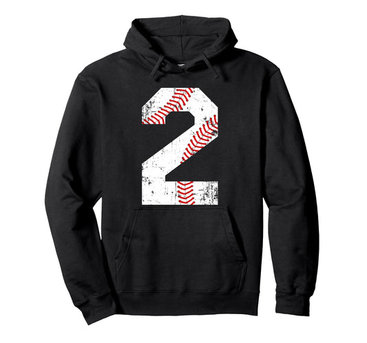 Baseball 2 Jersey Number Hoodie - Aesthetic Graphic Men Women - T-Shirt, Sweatshirt, Hoodie